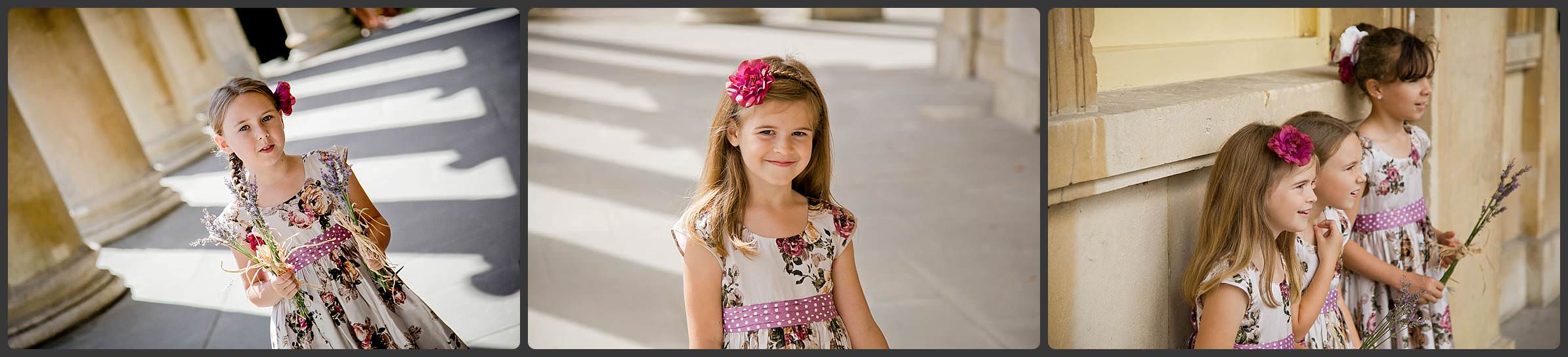 Flower girls at Pittville Pump room