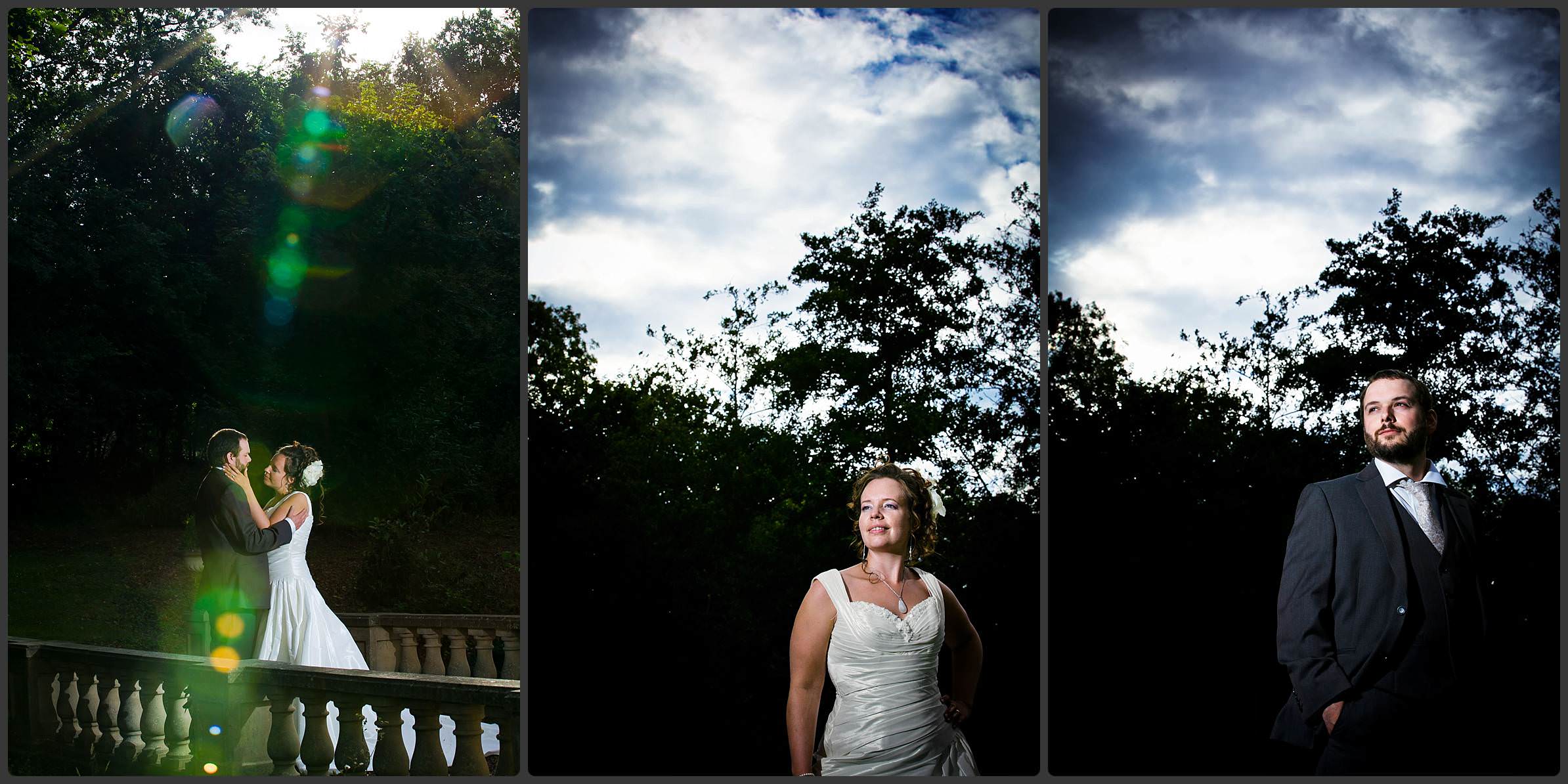 Bride and groom exploring the grounds at the Pittville Pump room hotel 3