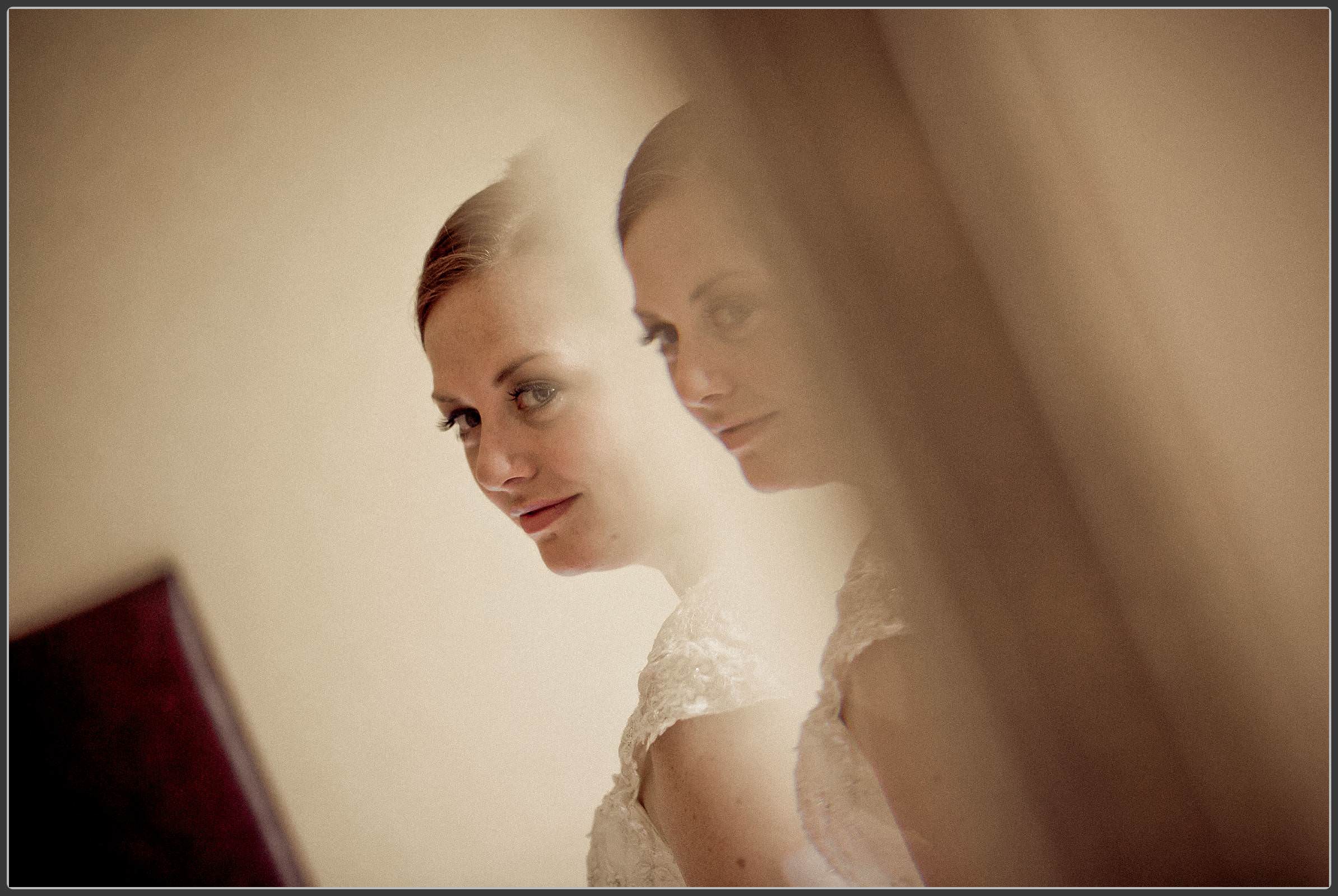 Bride getting ready at Chirk Castle