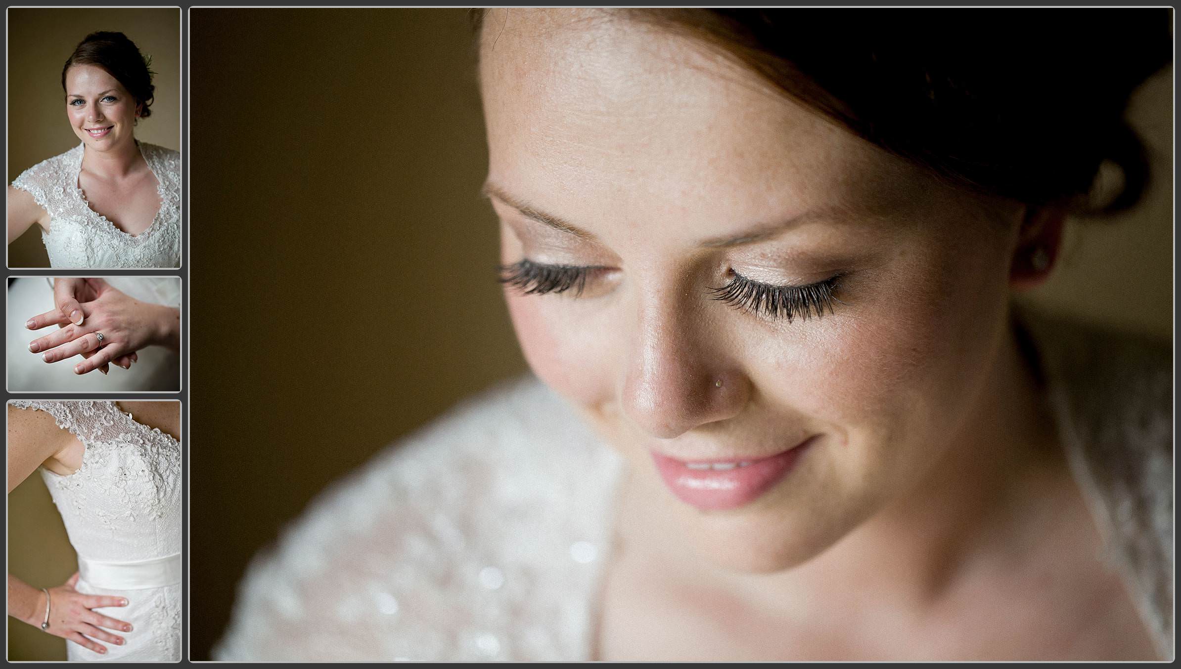 Bride getting ready at Chirk Castle