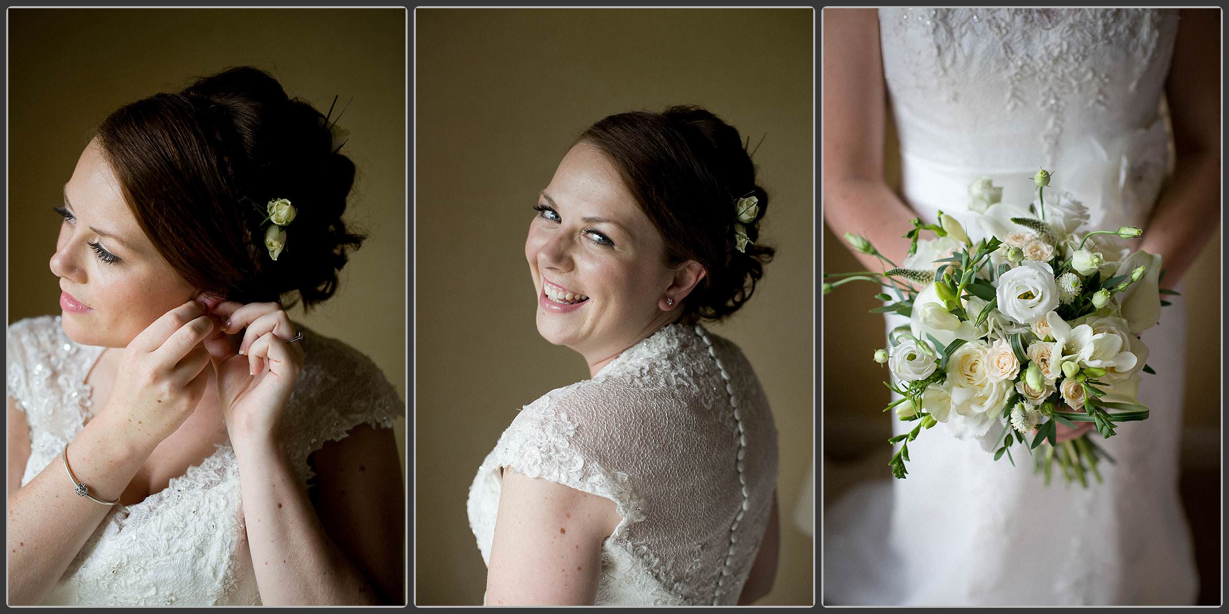 Bride getting ready at Chirk Castle