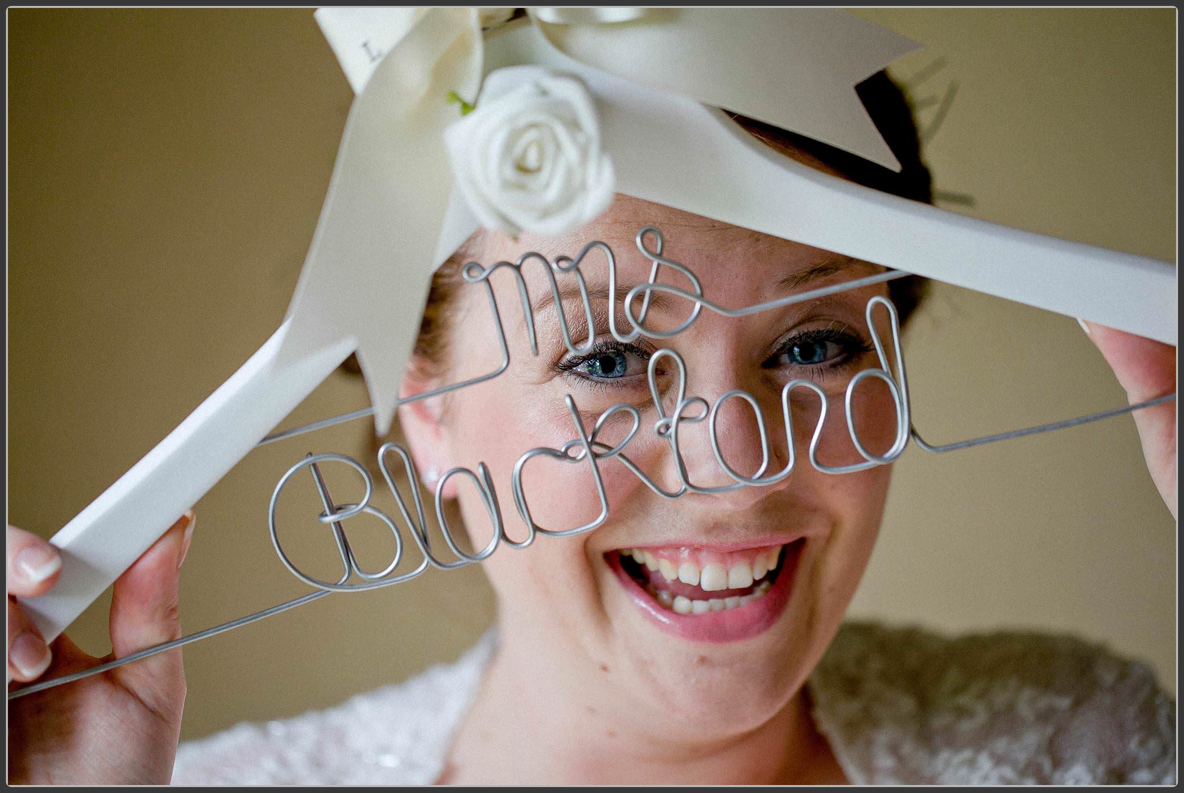 Bride getting ready at Chirk Castle