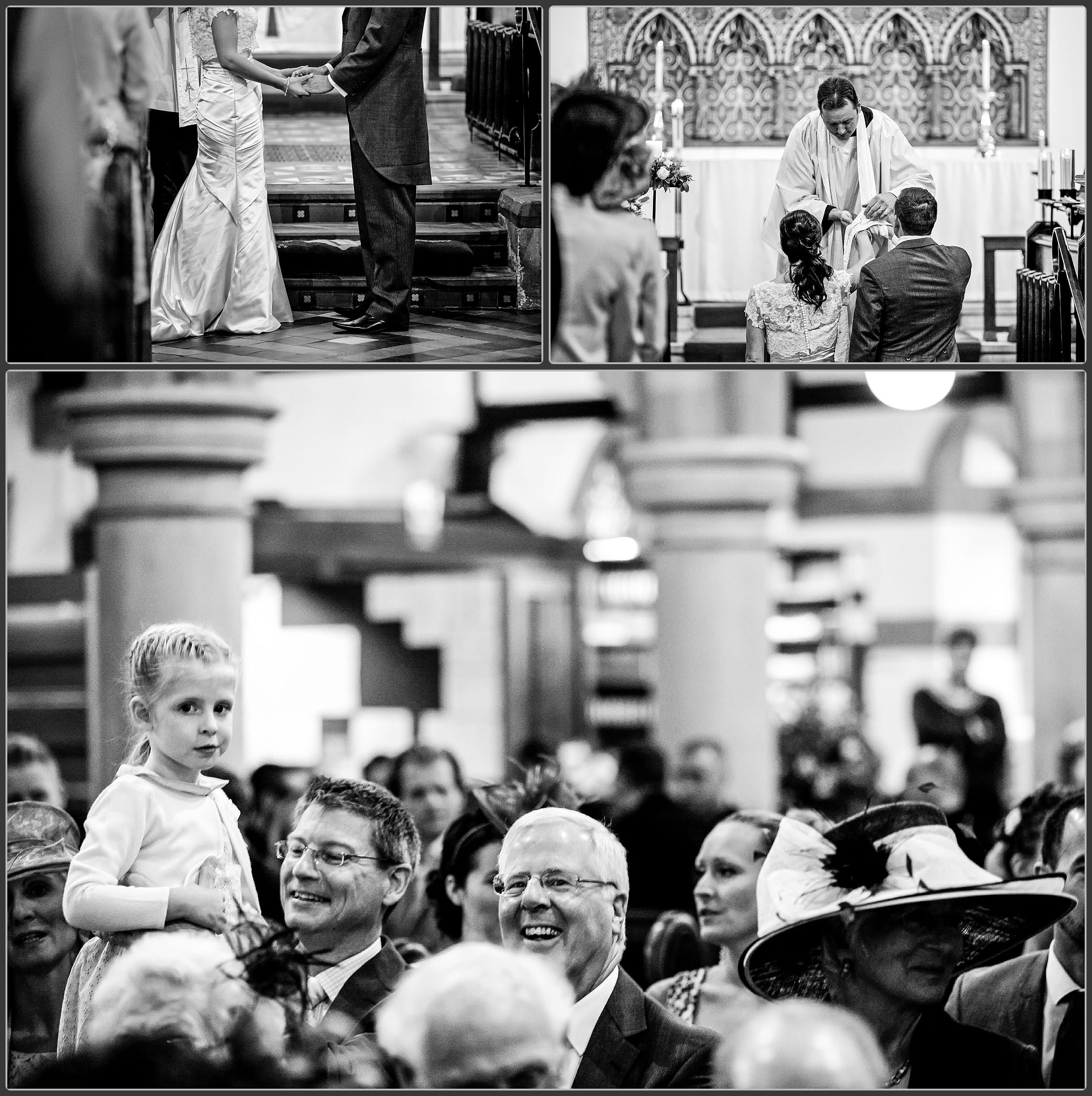 Documentary wedding photos in St Mary' Church