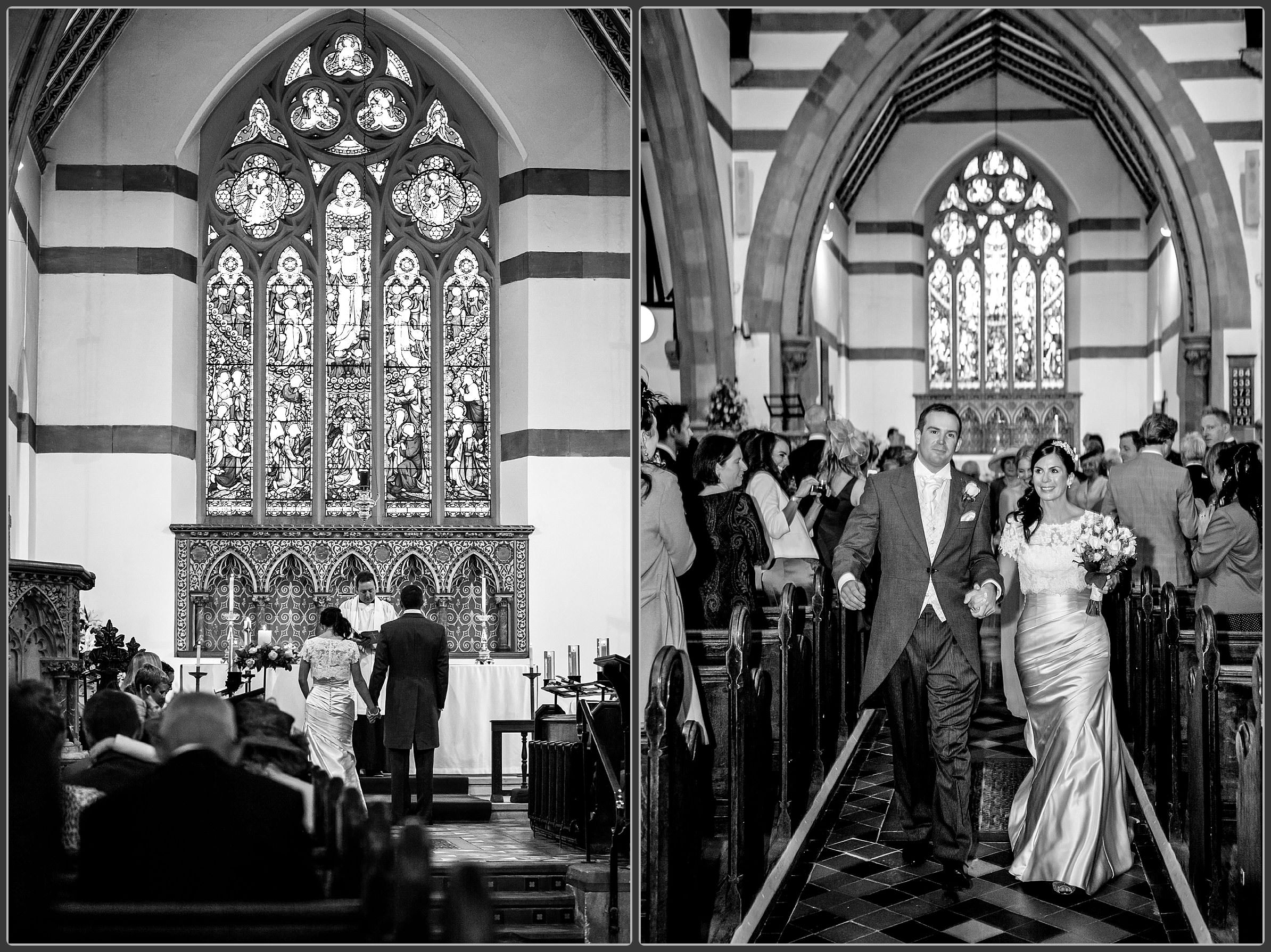 Documentary wedding photos in St Mary' Church