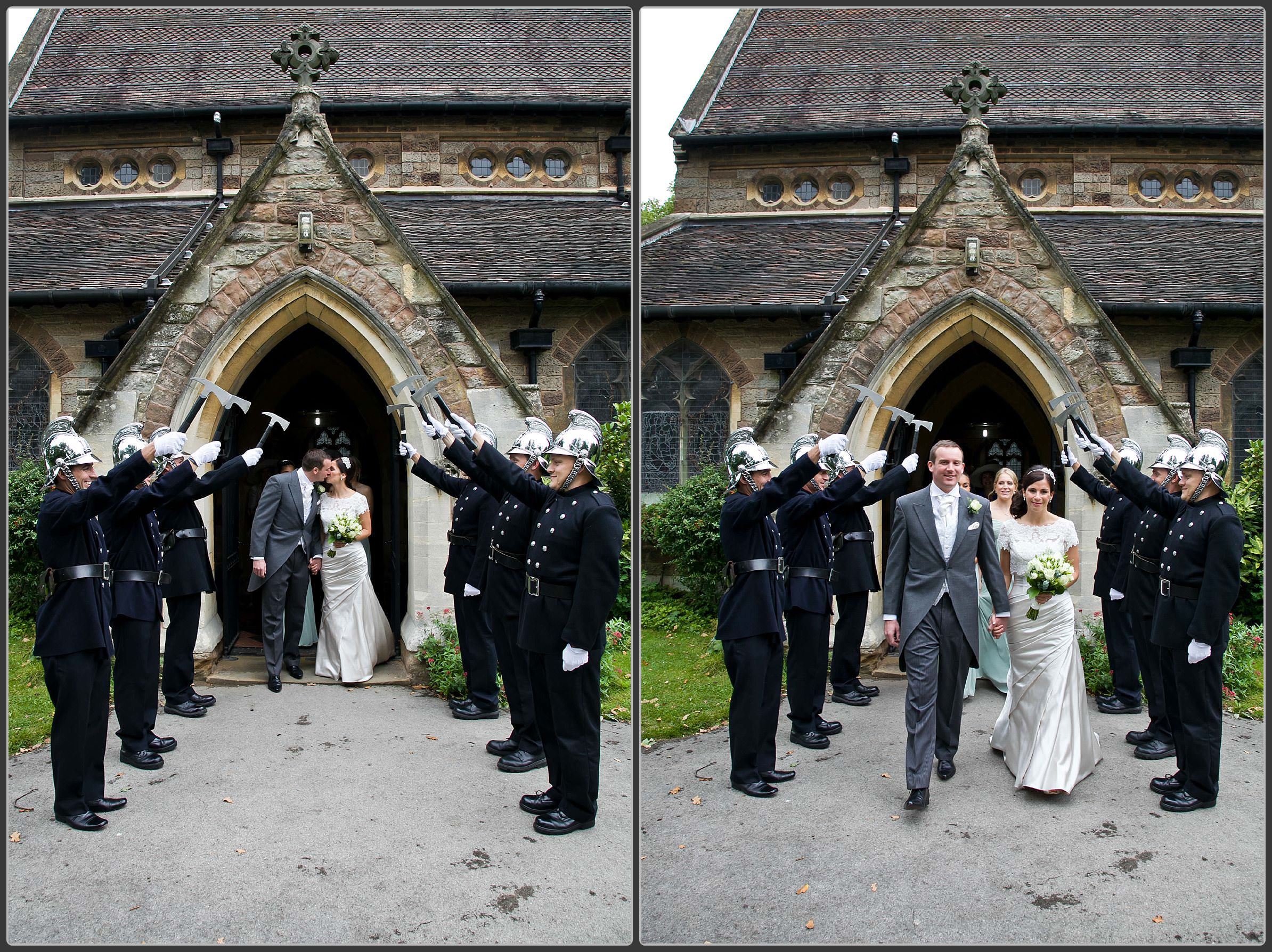 Guard of honour at St Mary's church