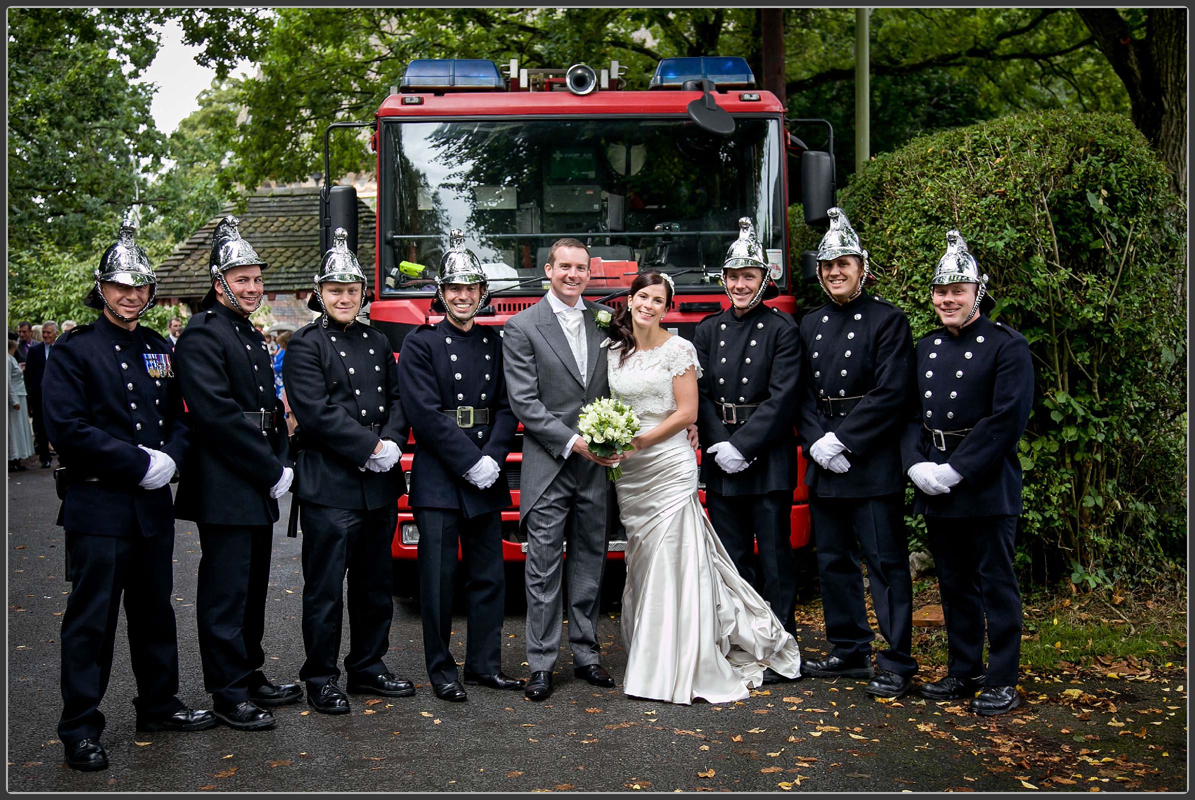 Fire service wedding