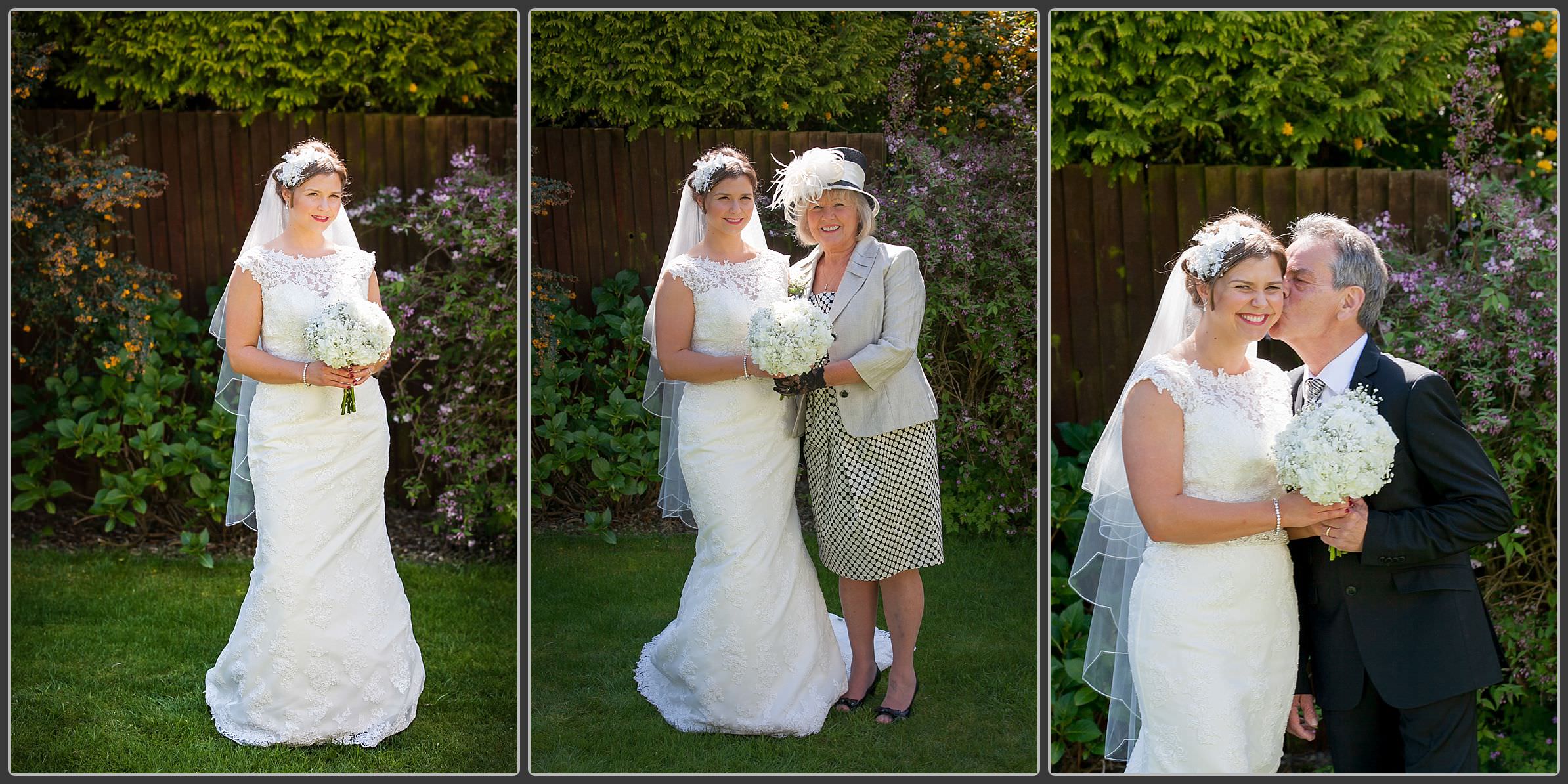 The bride and her mum and dad