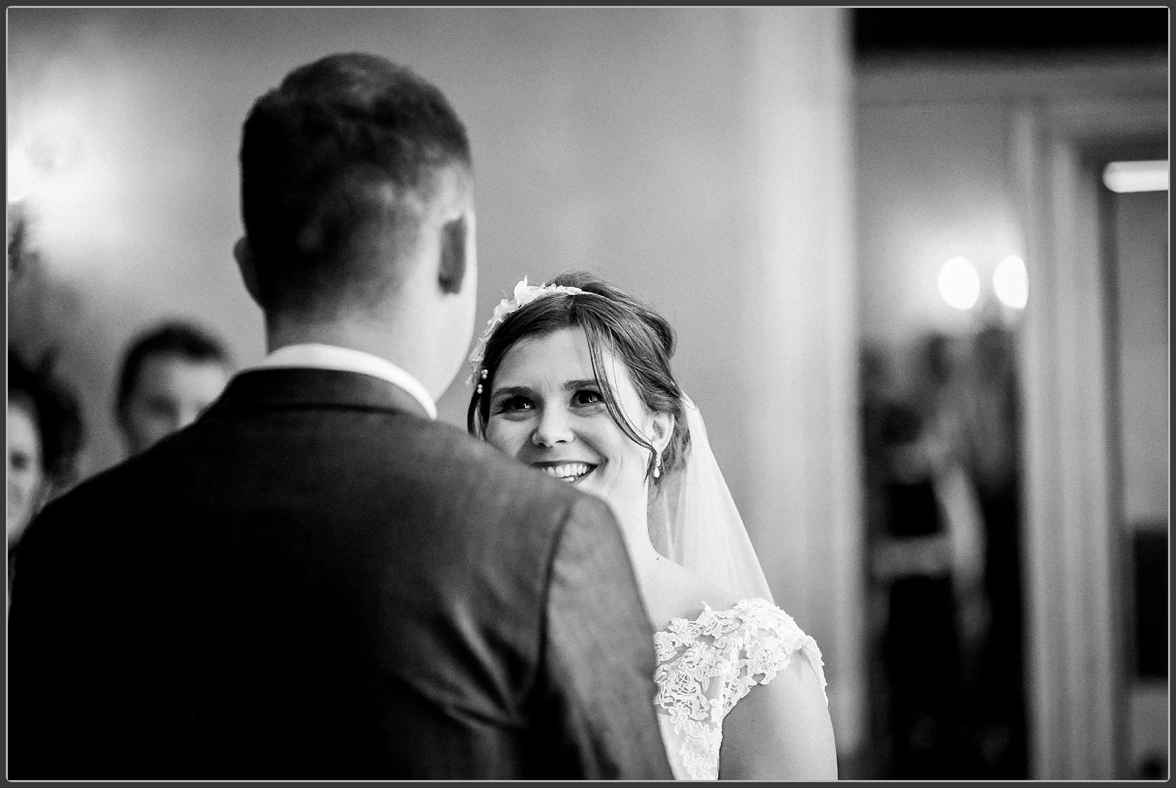 Bride and groom at the hotel du vin in Birmingham