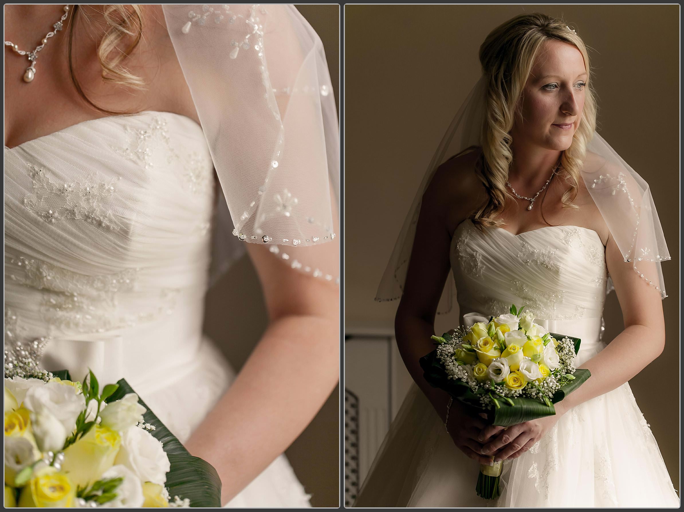 Bride getting ready at Southcrest Manor Hotel