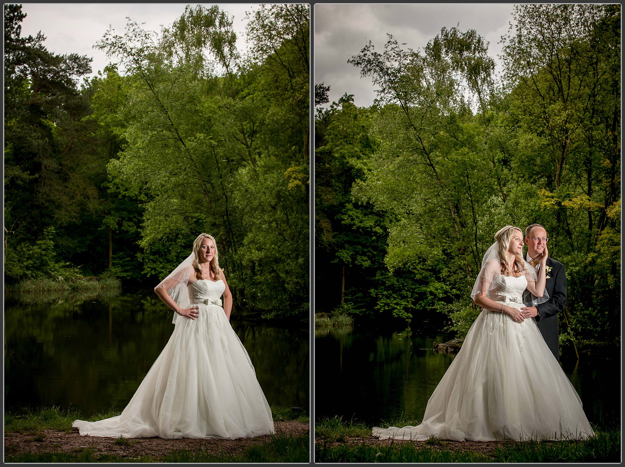 Colour pictures of the bride and groom at Southcrest Manor Hotel