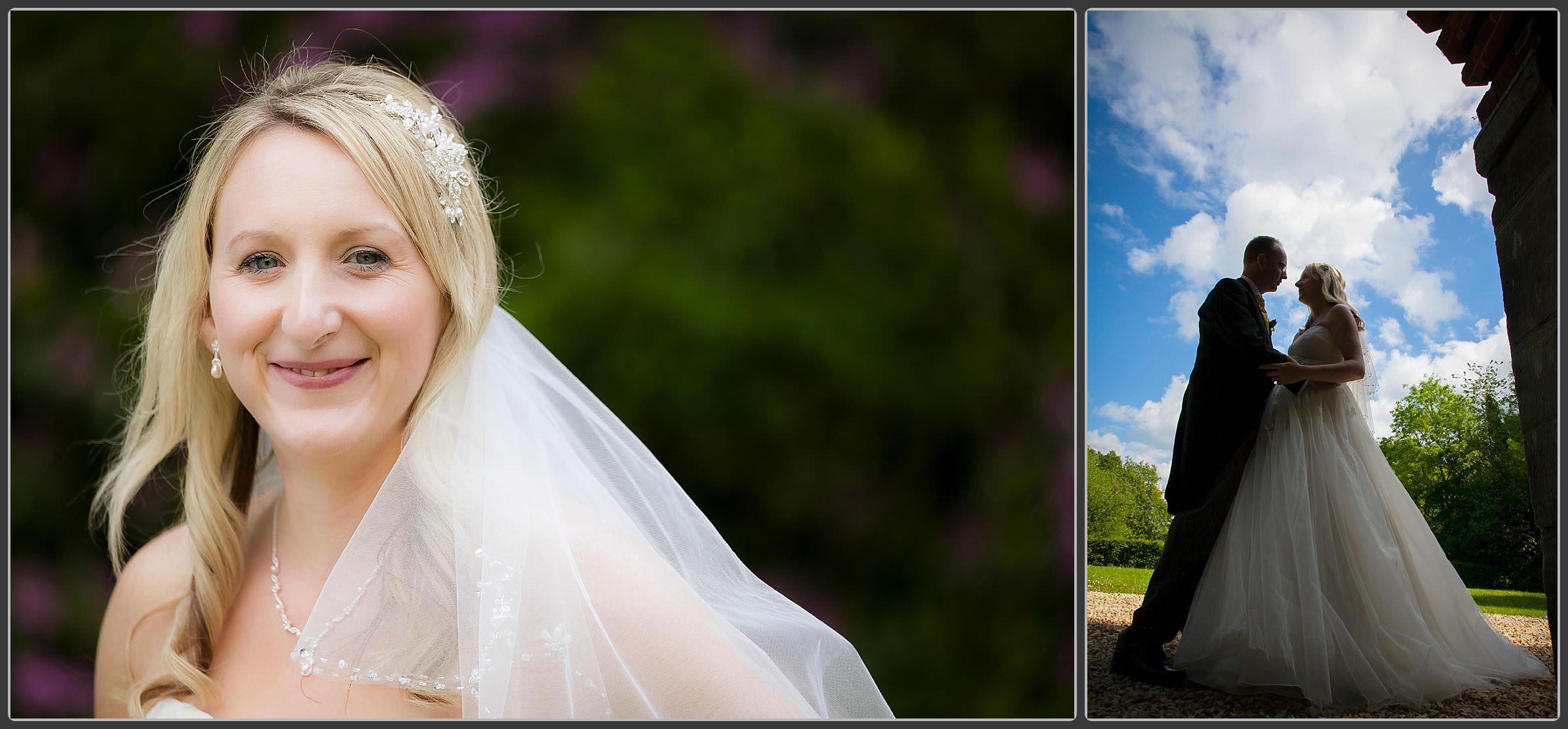 Colour pictures of the bride and groom at Southcrest Manor Hotel