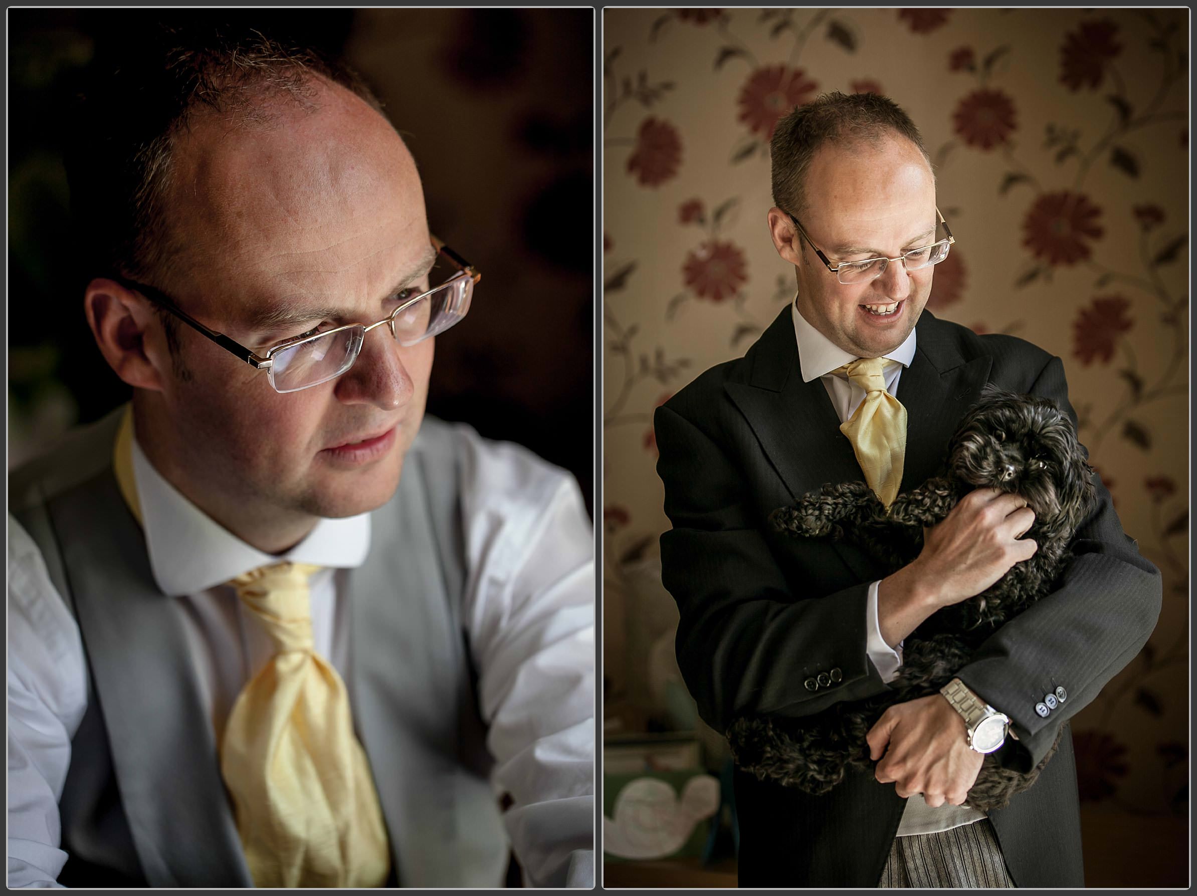 Groom getting ready