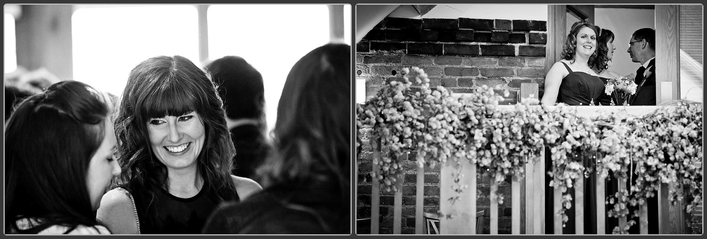 Wedding ceremony at the Mythe barn