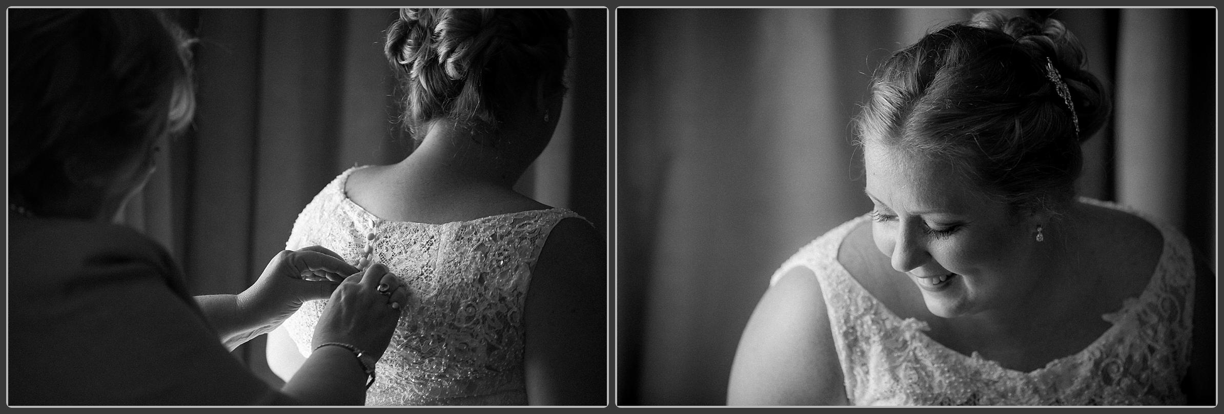 Bride getting ready at Milton Hill House