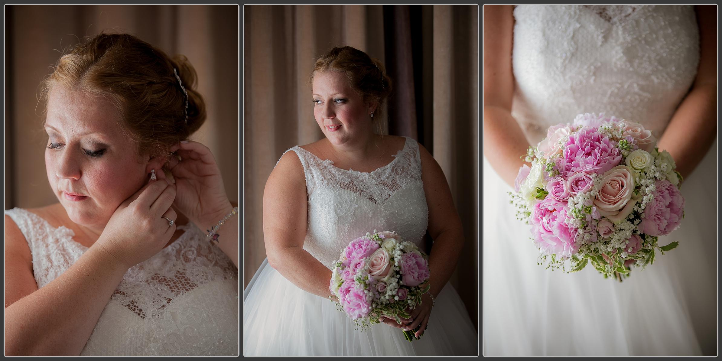 Bride getting ready at Milton Hill House