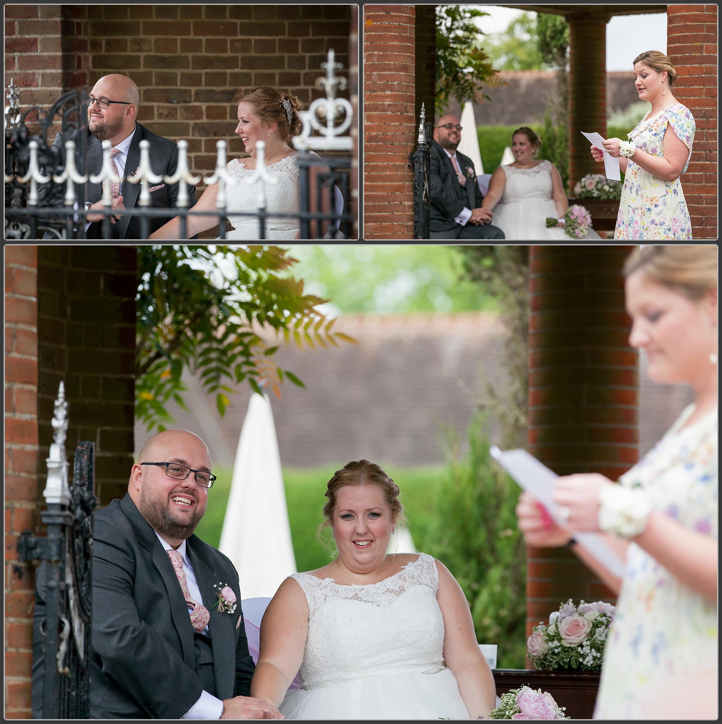 Wedding ceremony at Milton HIll House