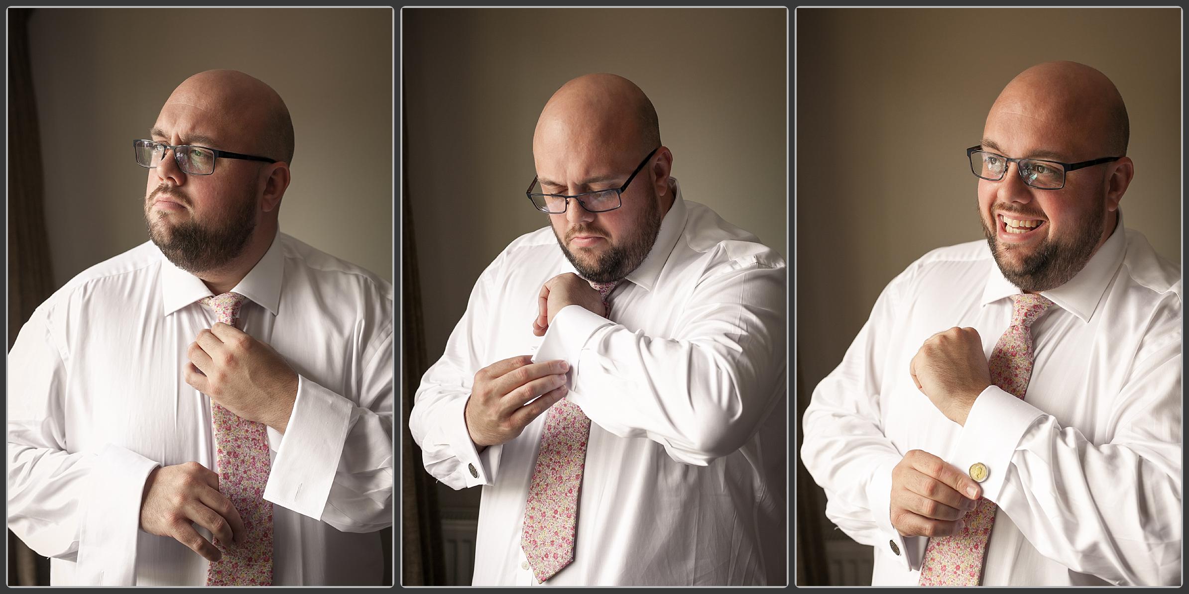 Groom preparation at Milton Hill House