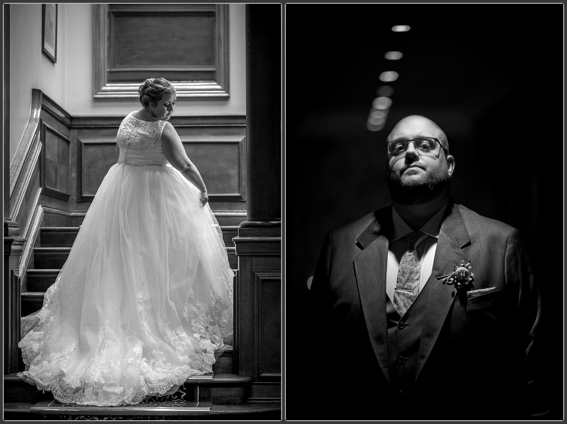 Bride and groom together at Milton Hill House