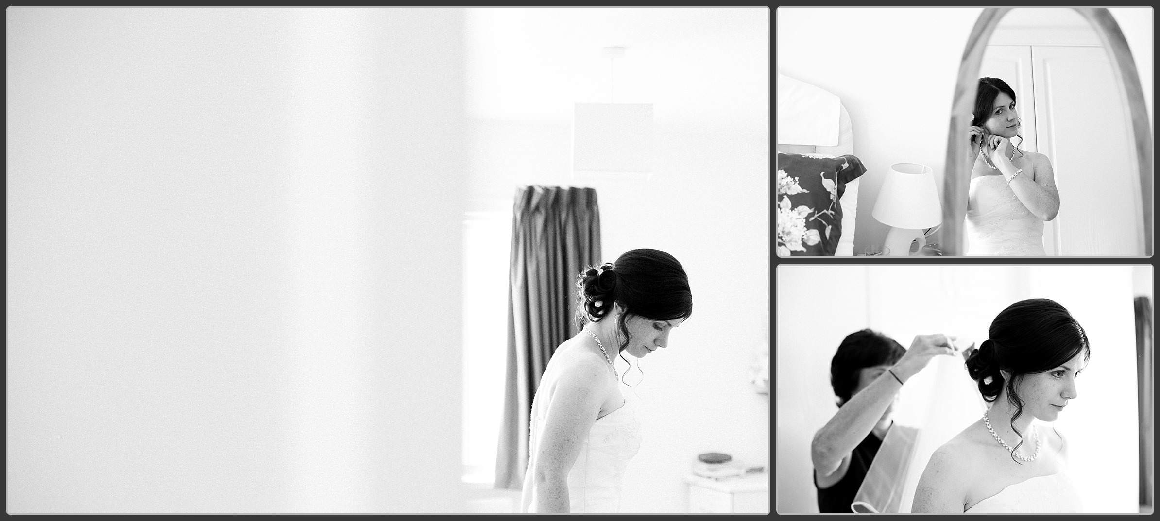 Bride getting ready