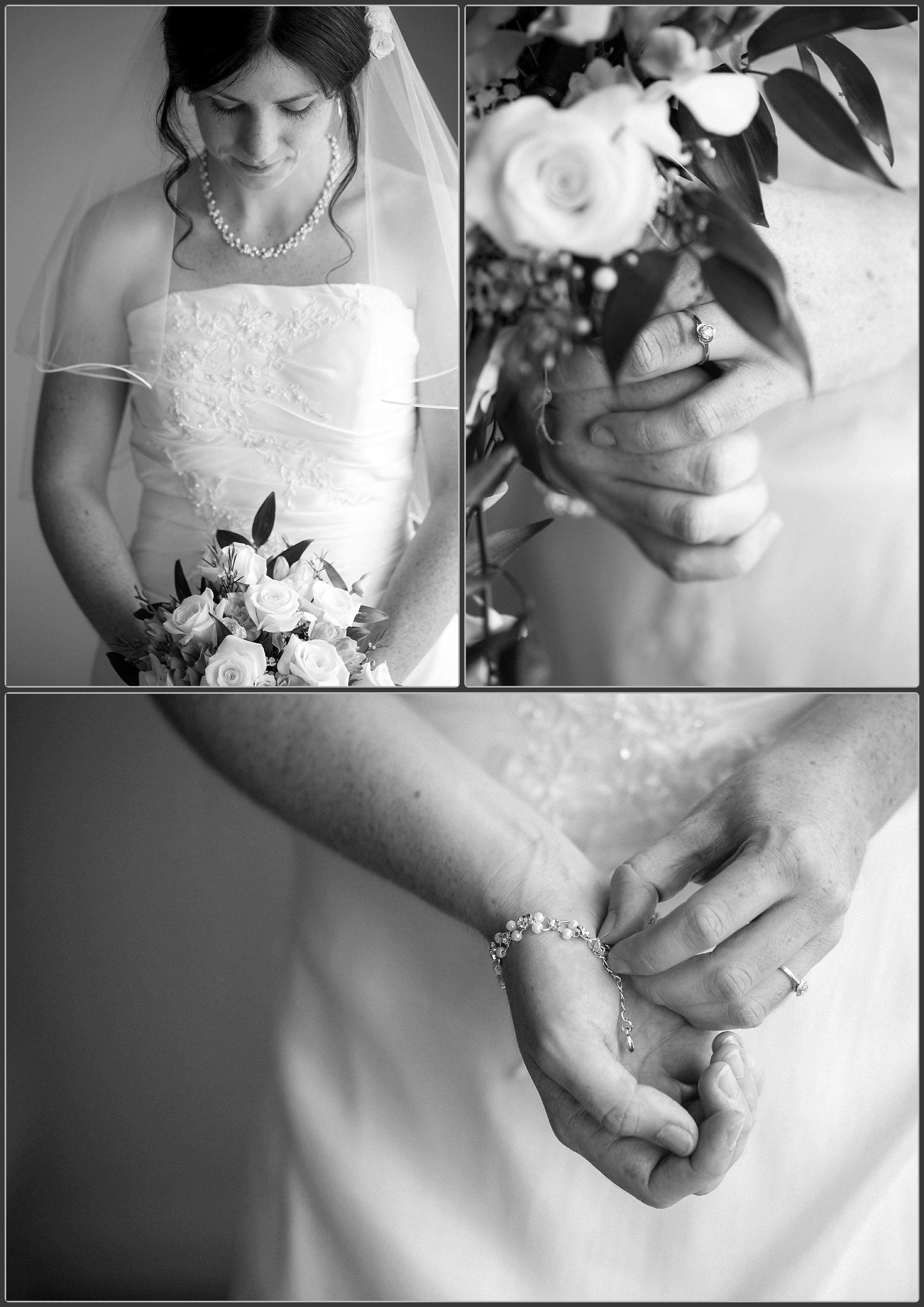 Bride getting ready