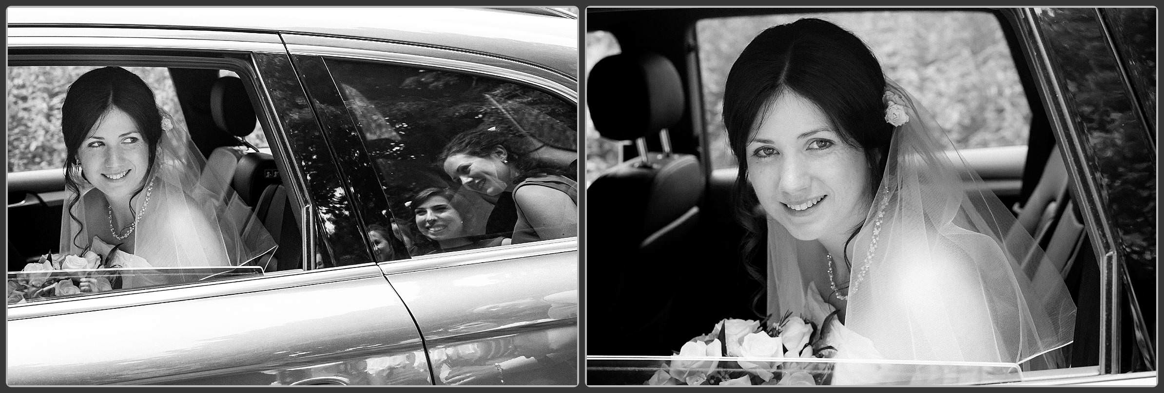 Bride arriving at Studley St Mary's Church