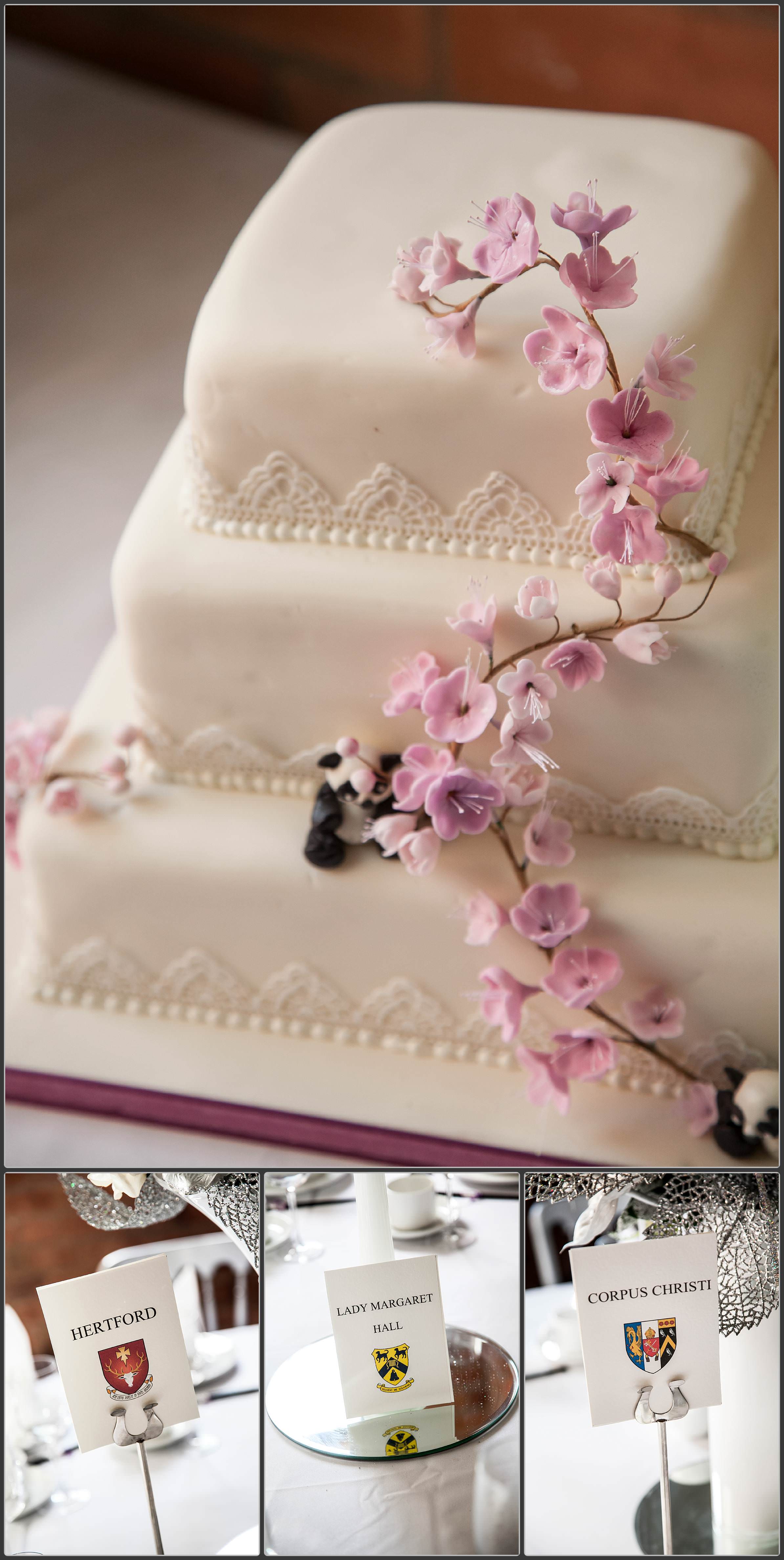 Wedding cake at Gorcott Hall