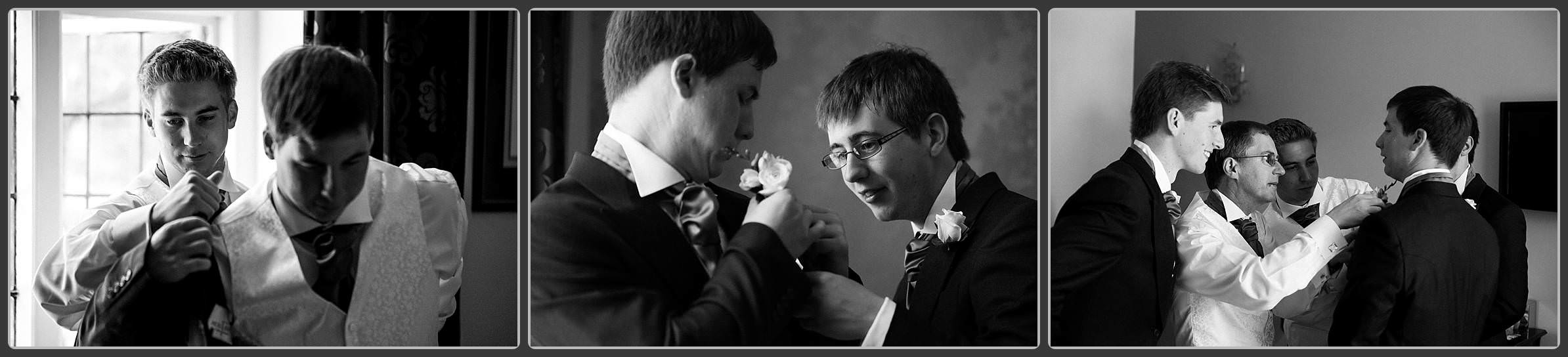 Groom getting ready