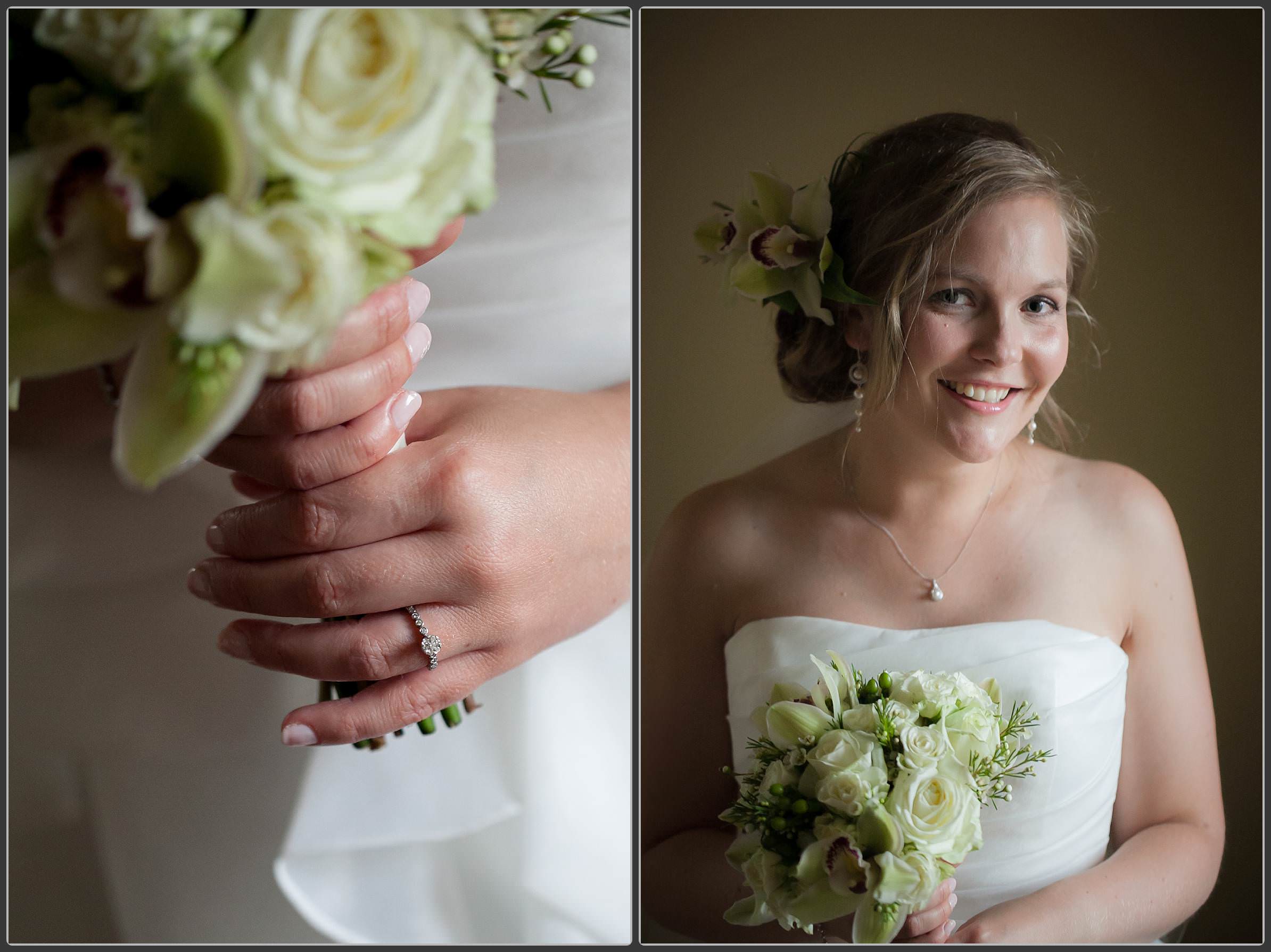 Bridal preparation at Stone House Court wedding