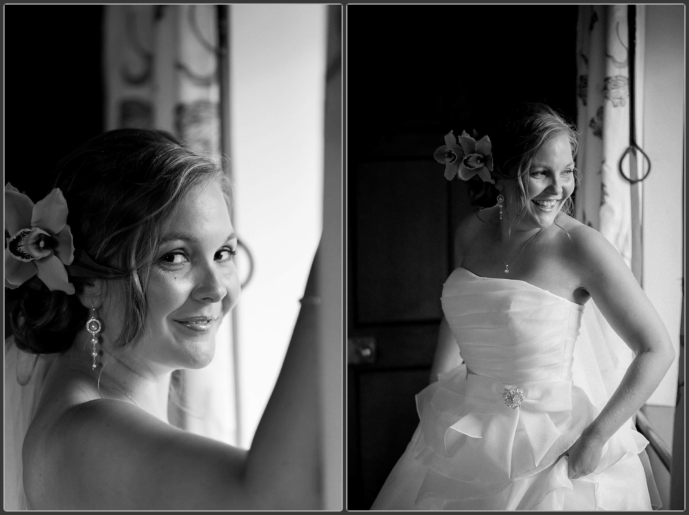 Bridal preparation at Stone House Court wedding