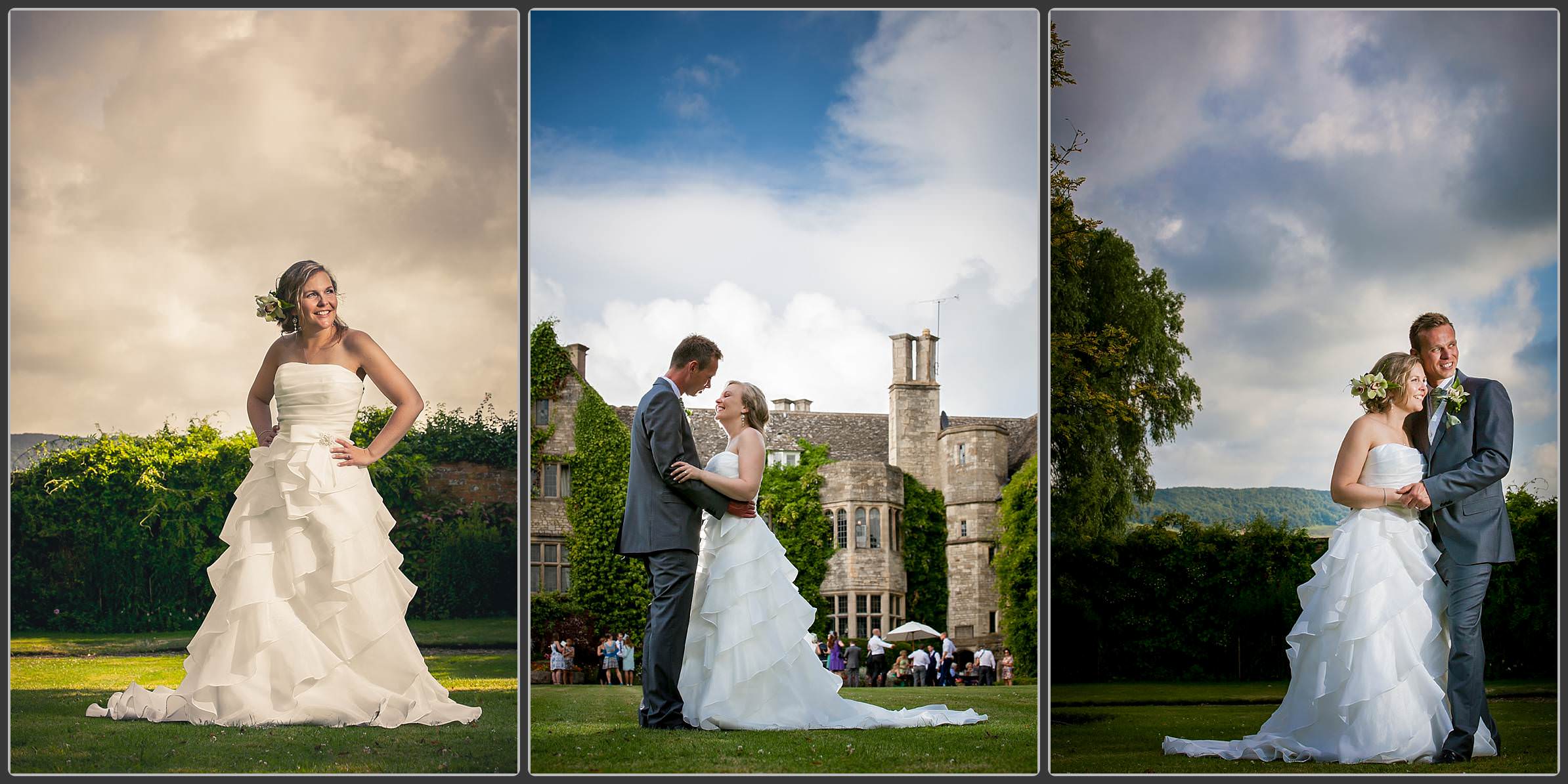 Bride and groom together at Stone House Court Wedding