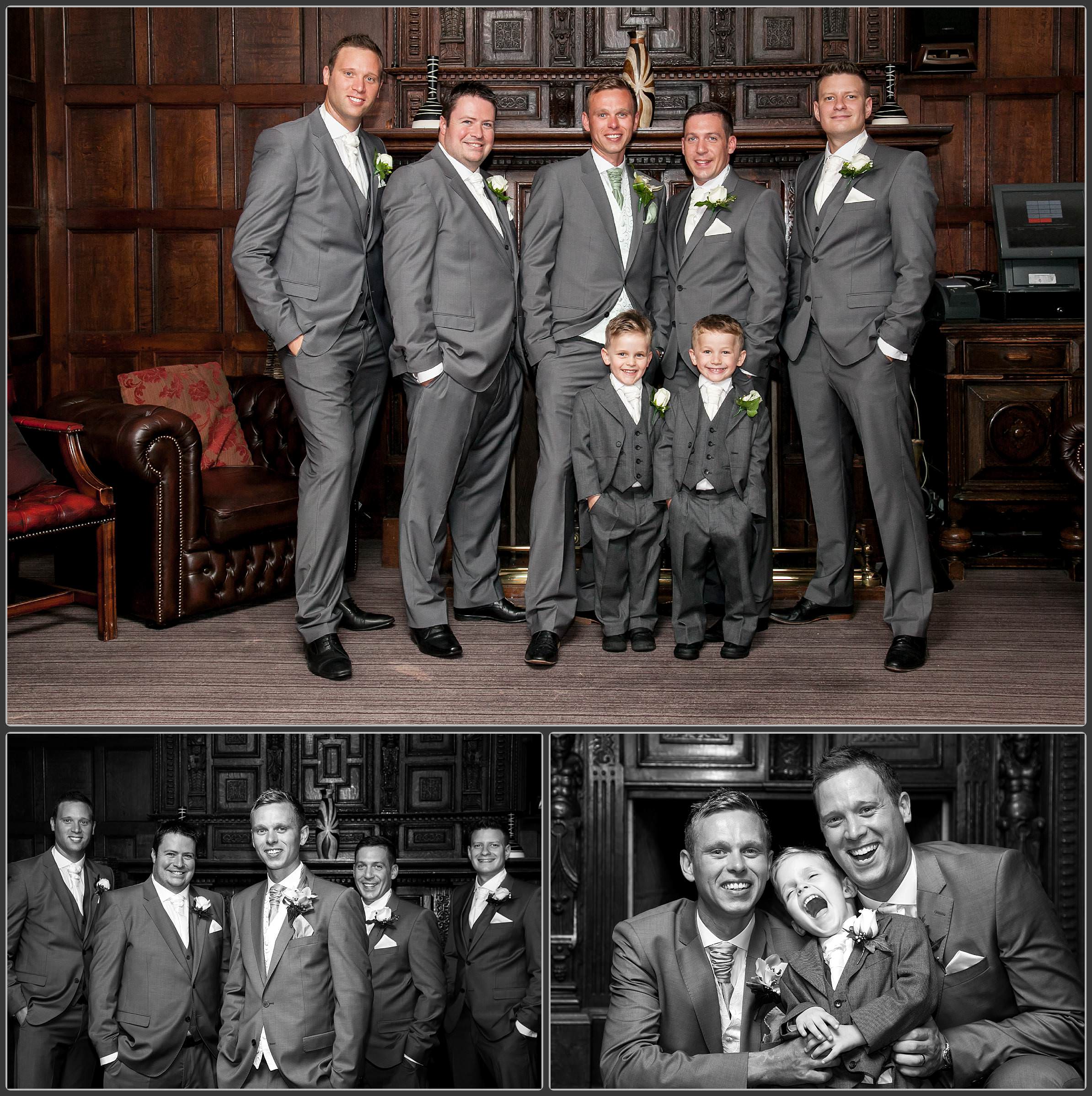 Groom and Groomsmen at Stone House Court