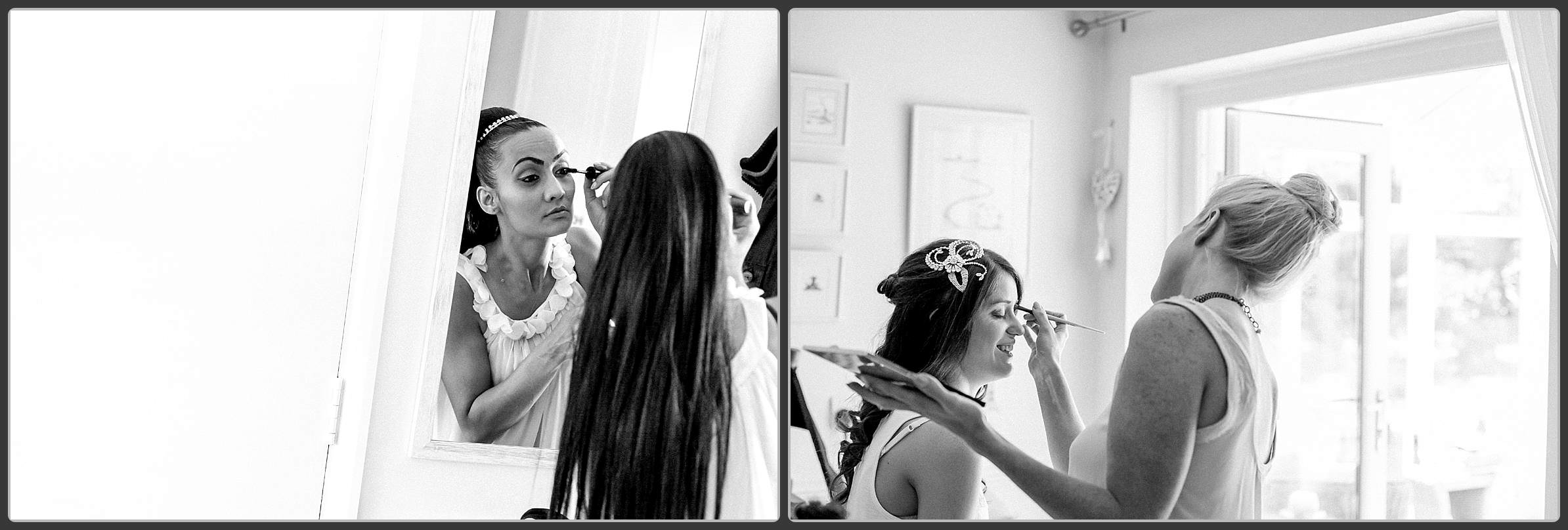 Bride getting ready