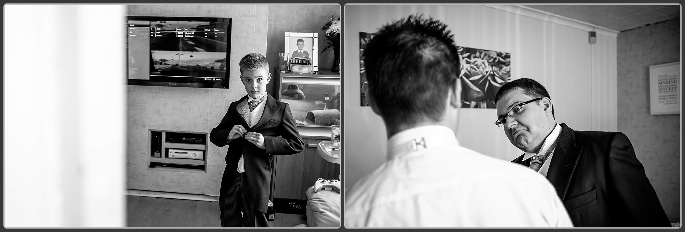 Groom getting ready