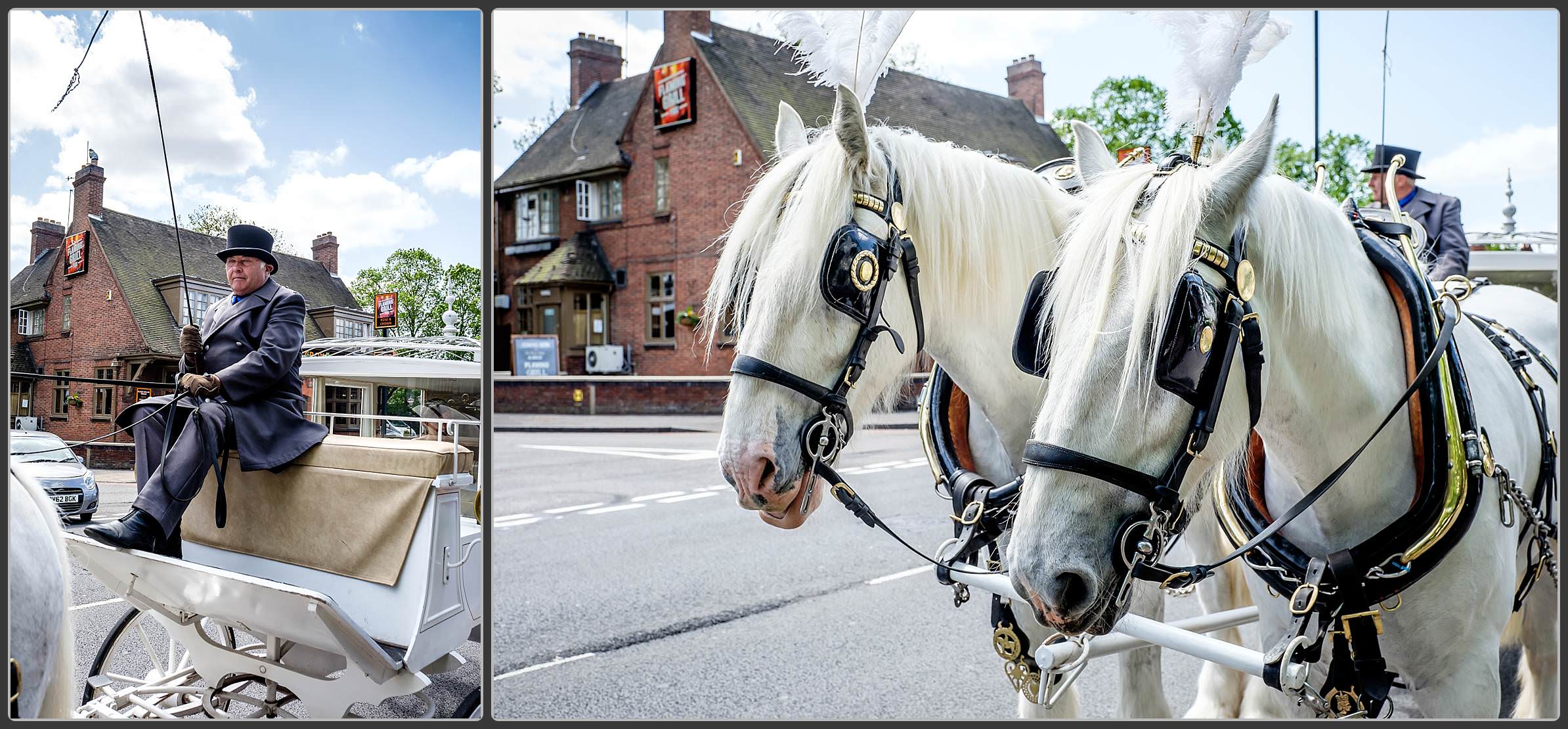 Bride arriving at Stoke St Michael's Church