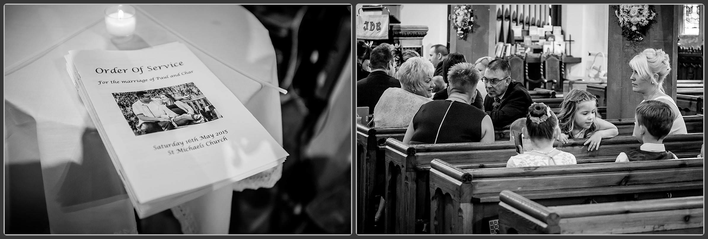 Groom awaiting his bride at Stoke St Michael's Church