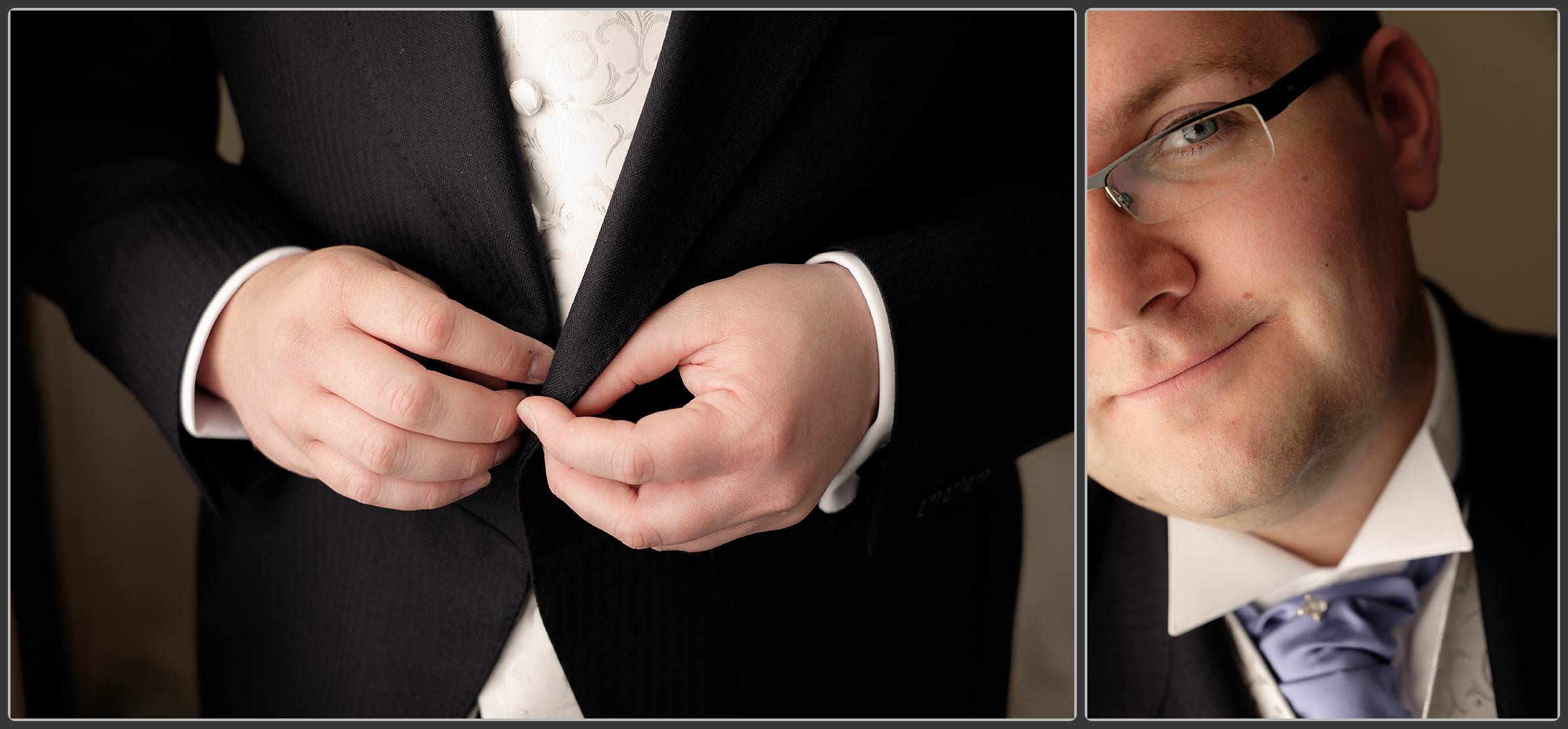 Groom getting ready