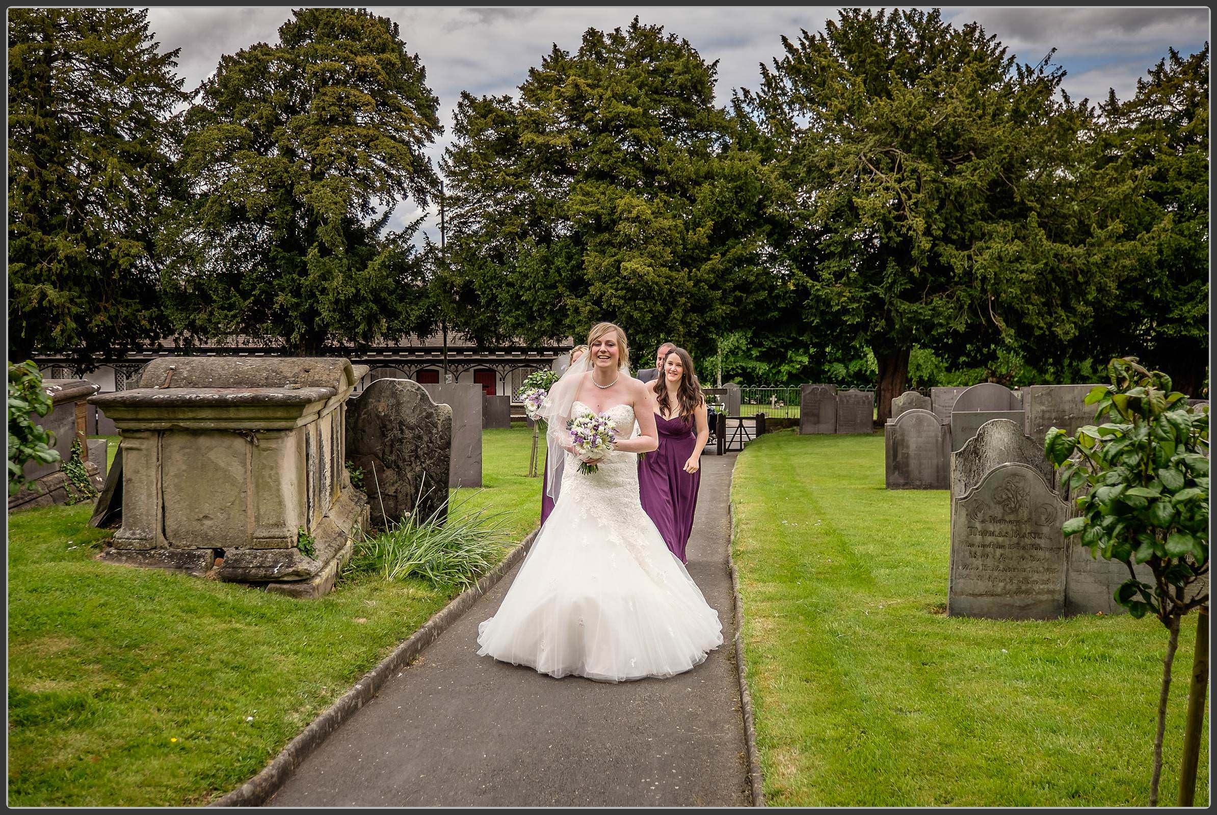 Bridal party at Mancetter Church