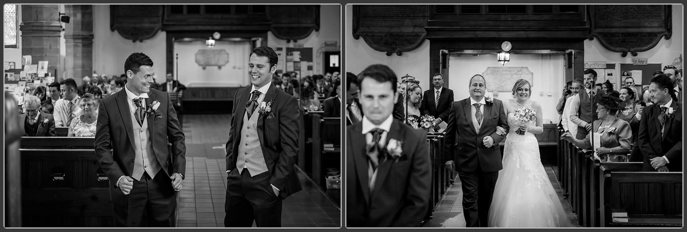 Bride and her father walking down the aisle