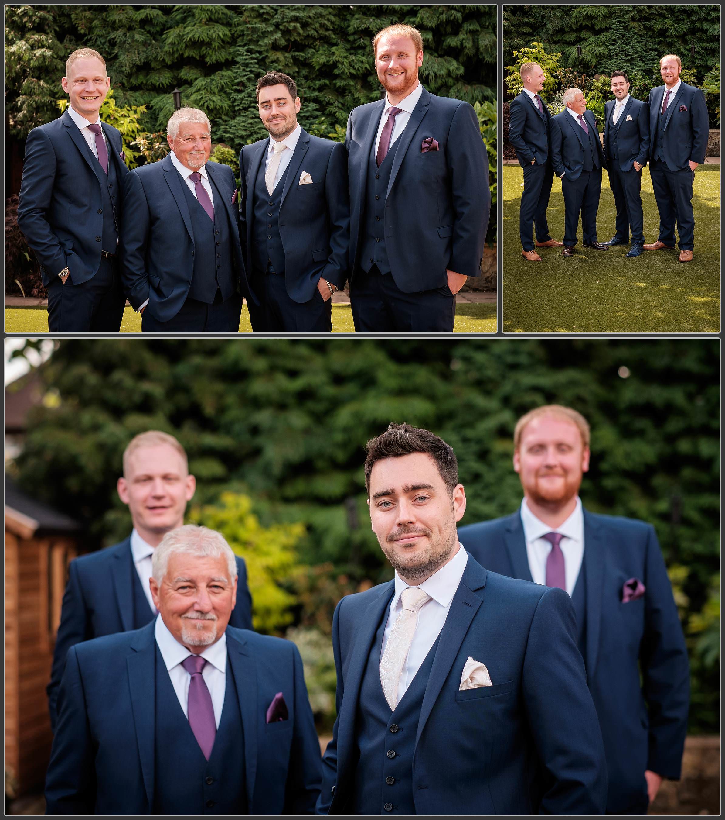 The groom and his groomsmen before he gets married