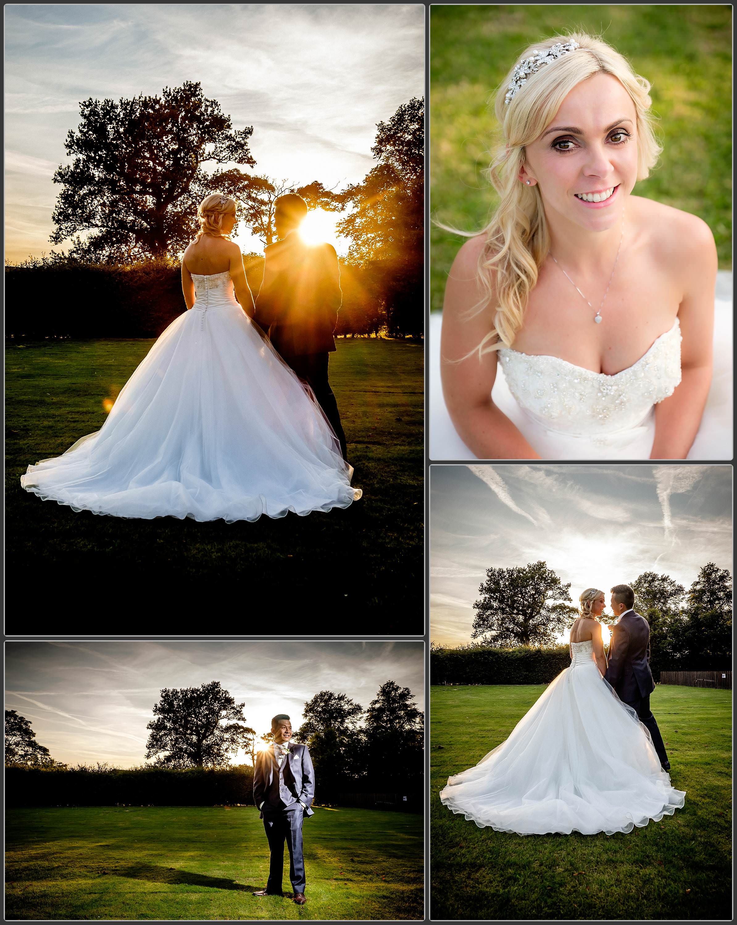 Bride and groom together at Haslington Hall