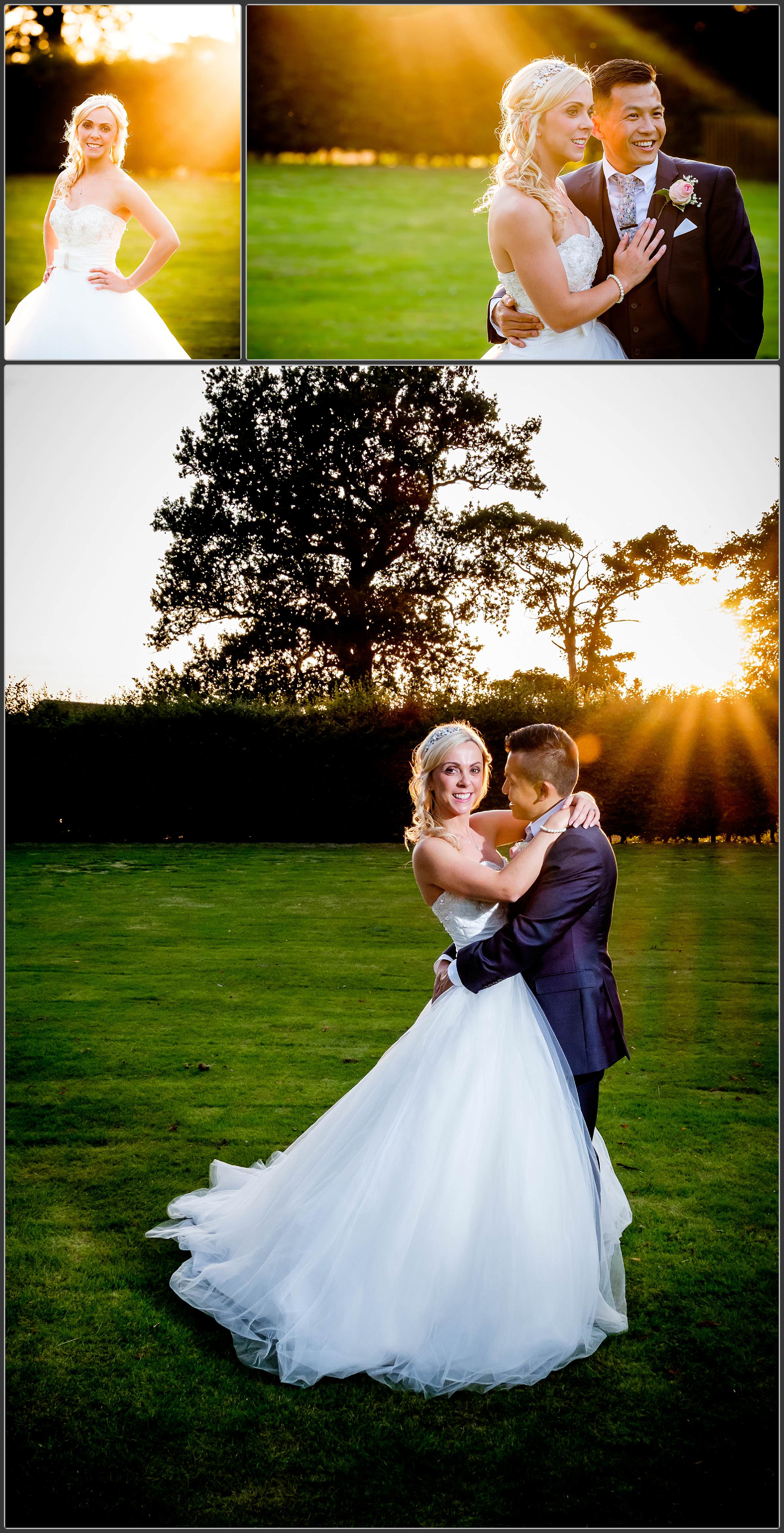 Bride and groom together at Haslington Hall