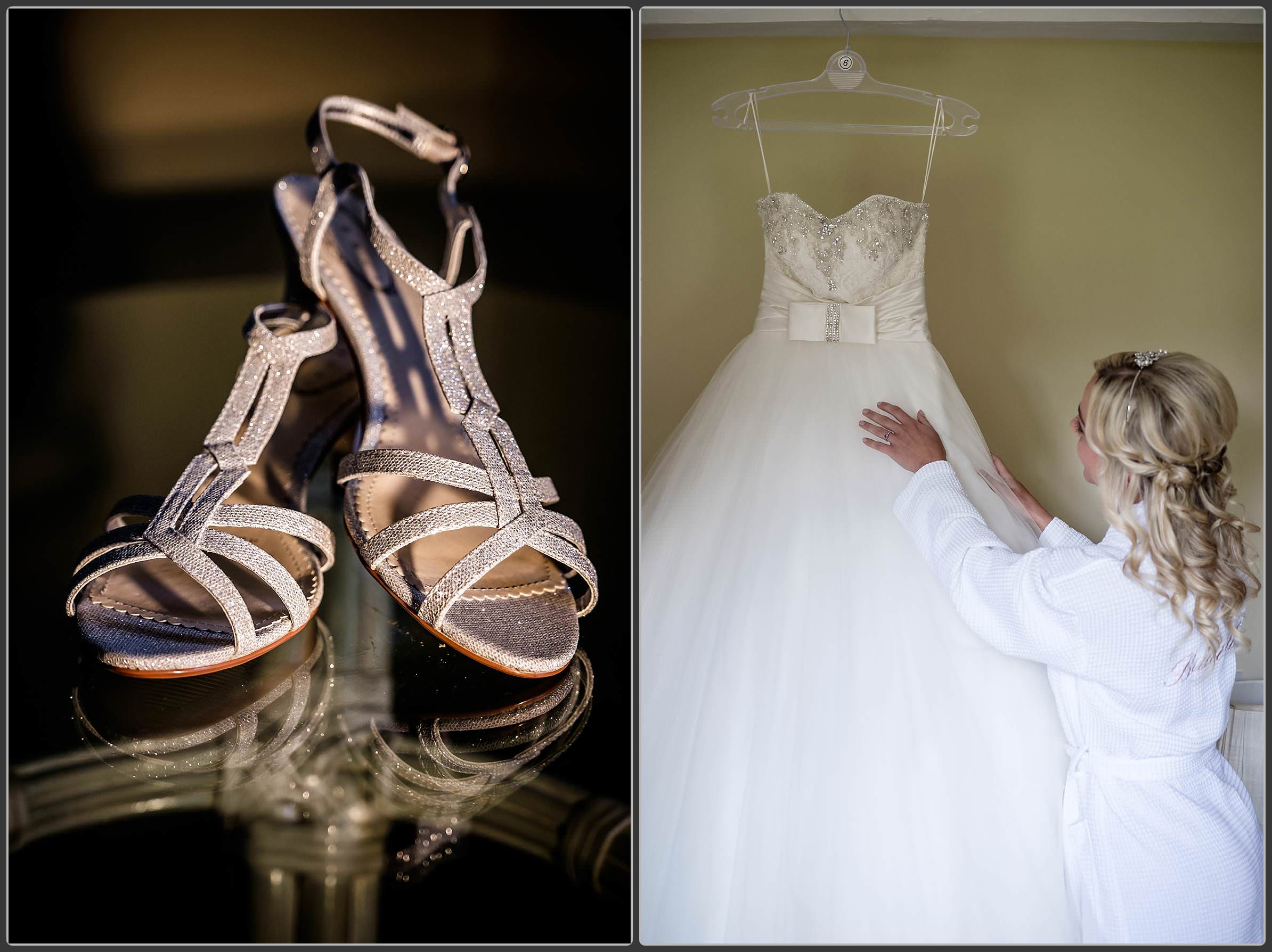 The brides wedding shoes