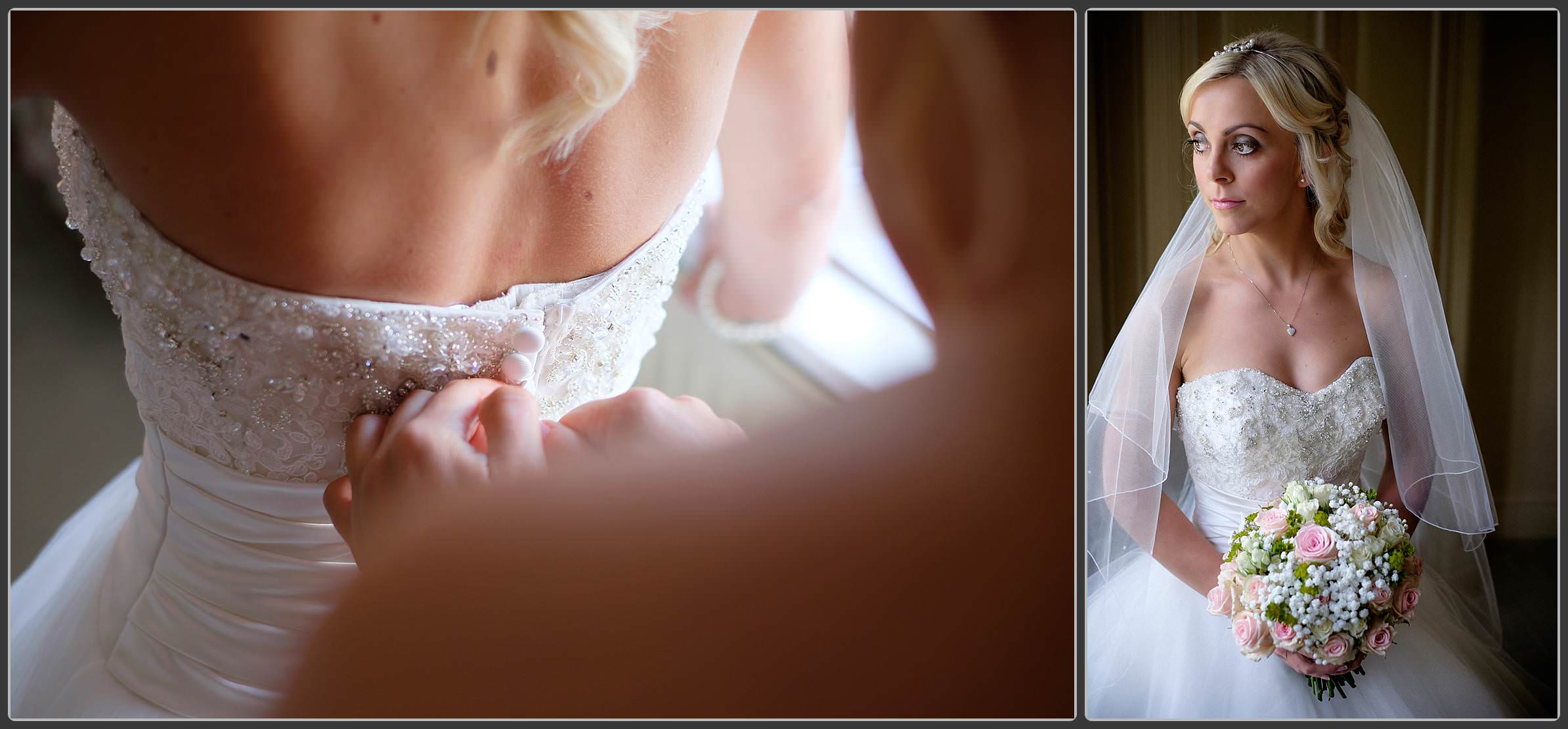 The bride at Haslington Hall Wedding