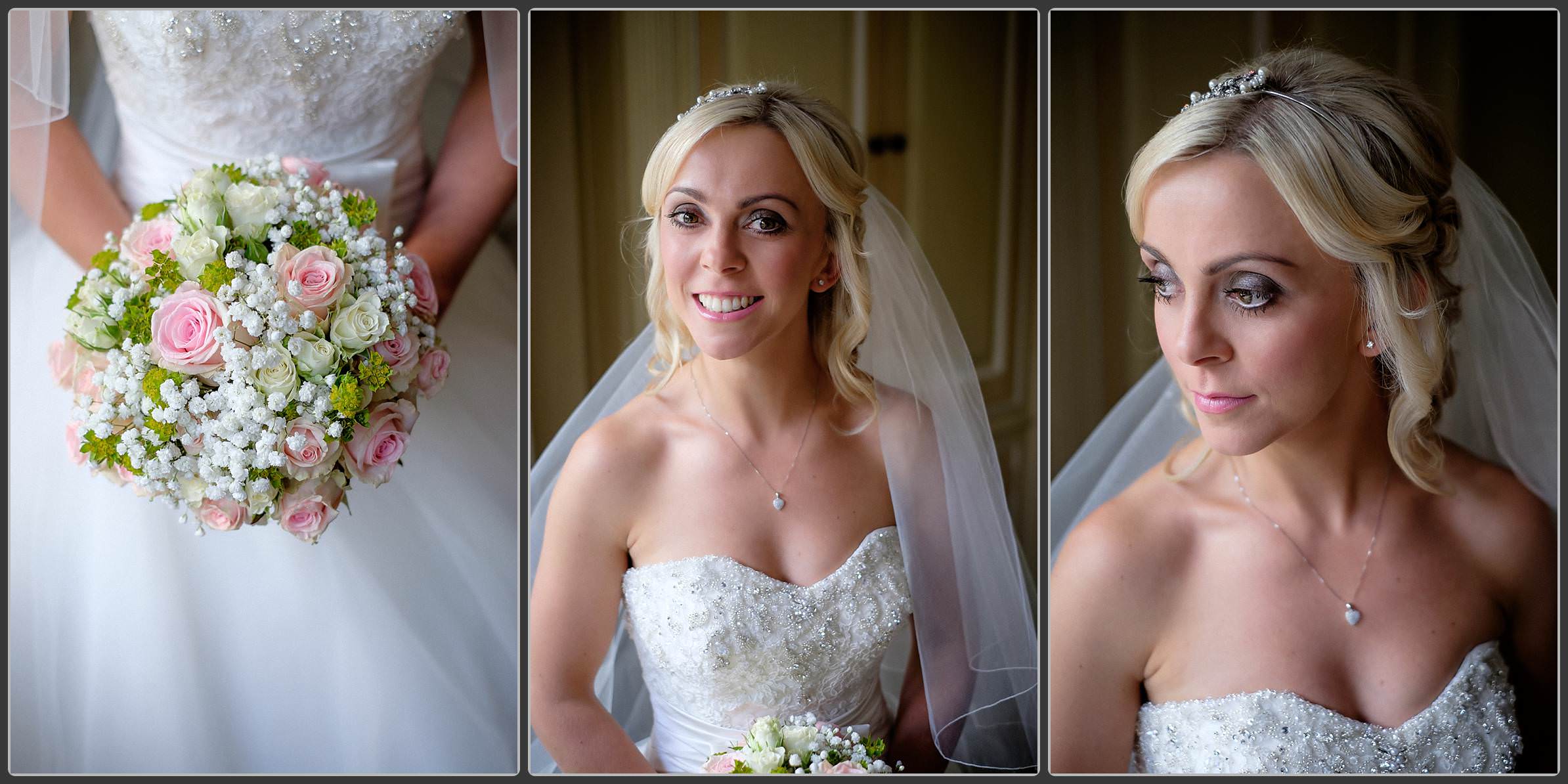 The bride at Haslington Hall Wedding