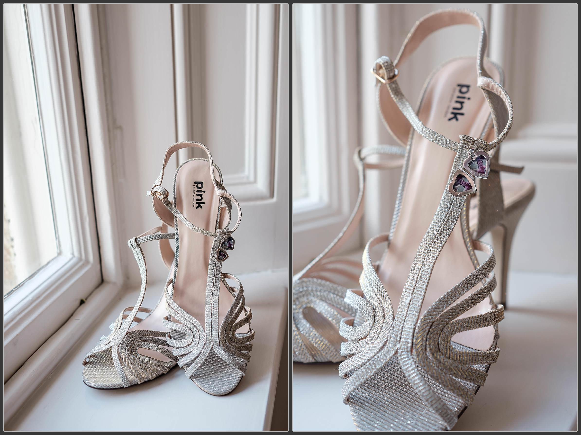 The brides shoes