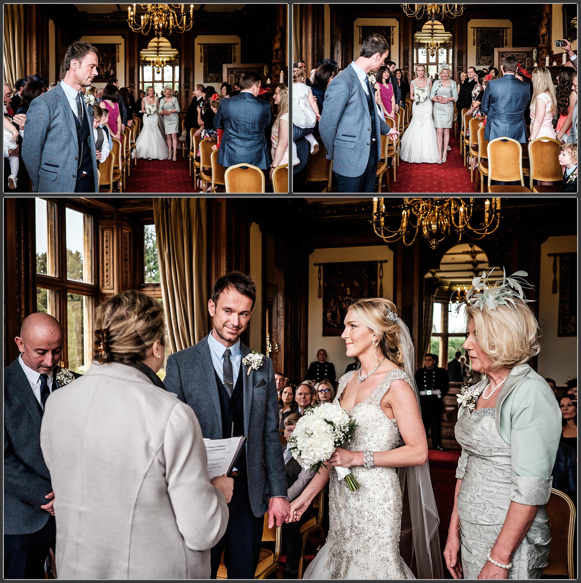 The bride and groom in the ceremony