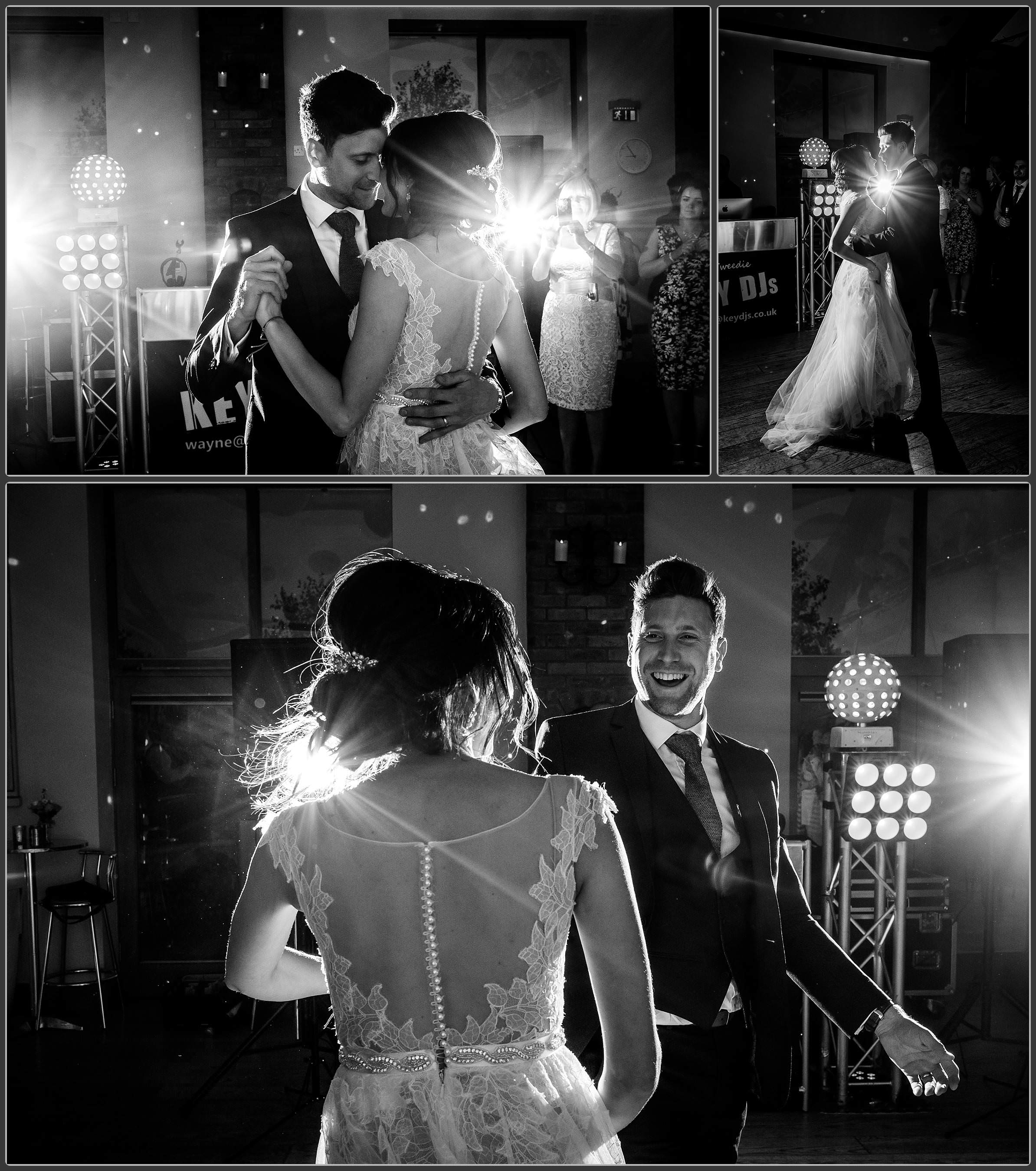 First dance in black and white