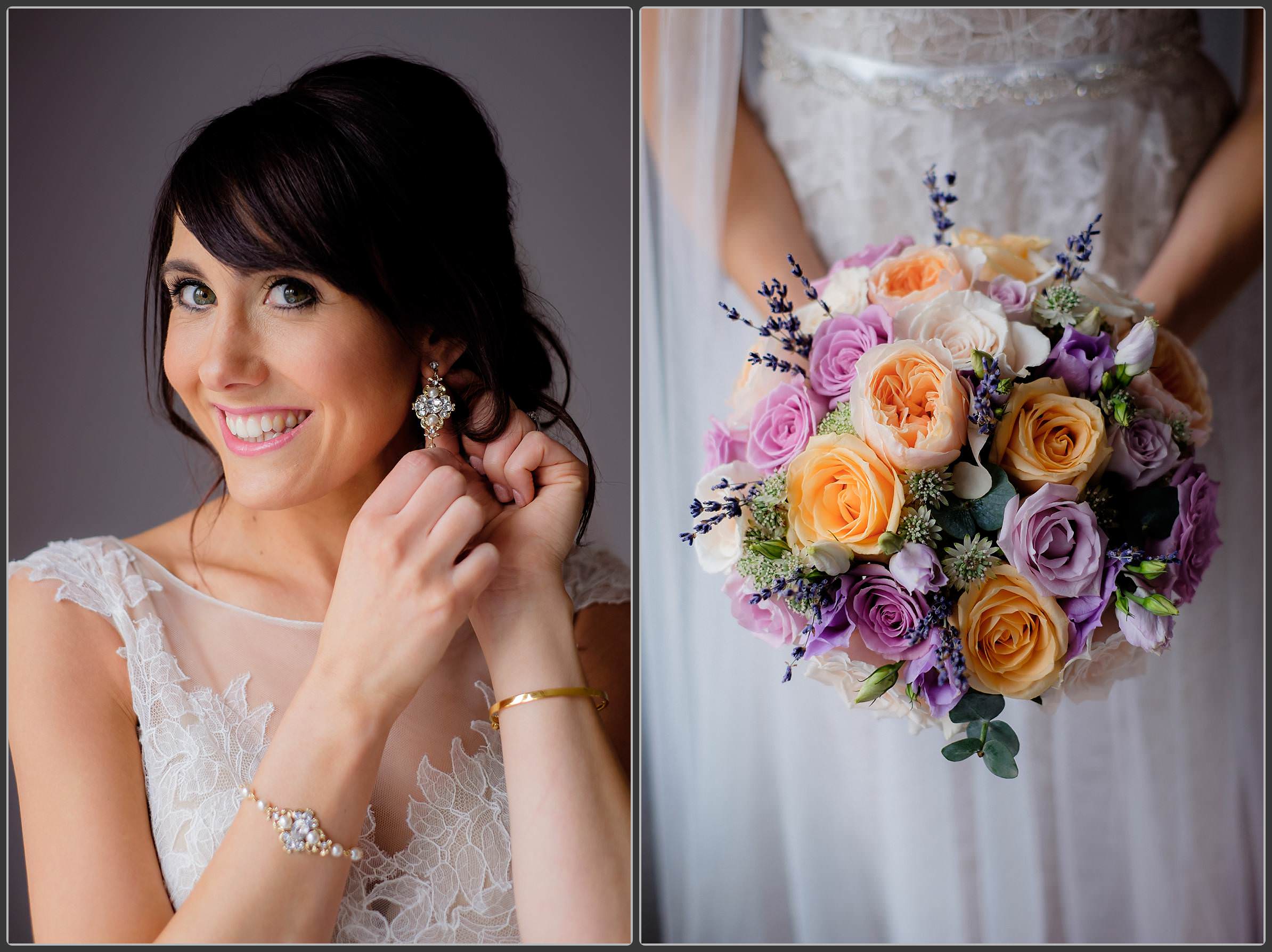 The bride getting ready