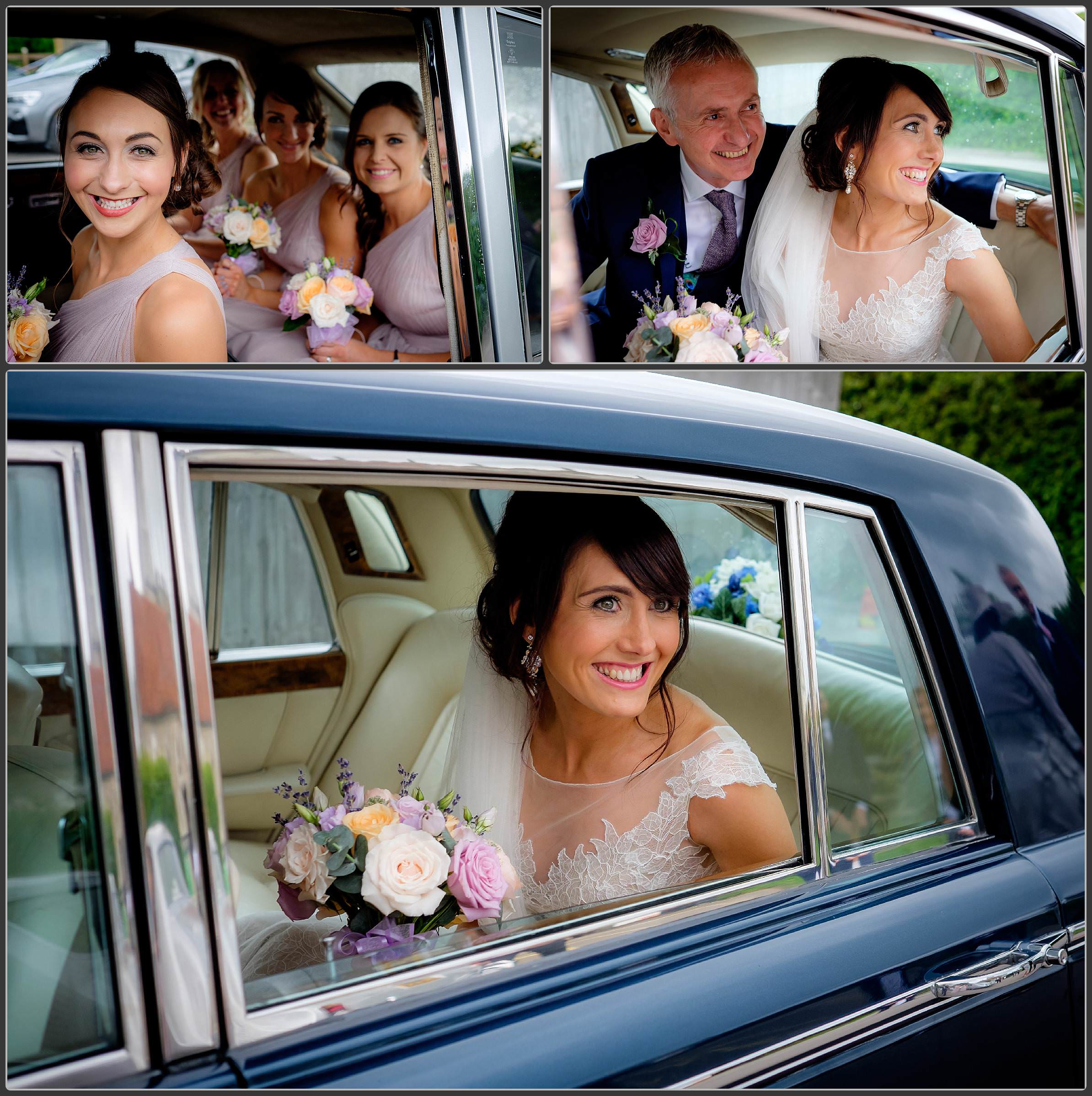 Bridal party arriving