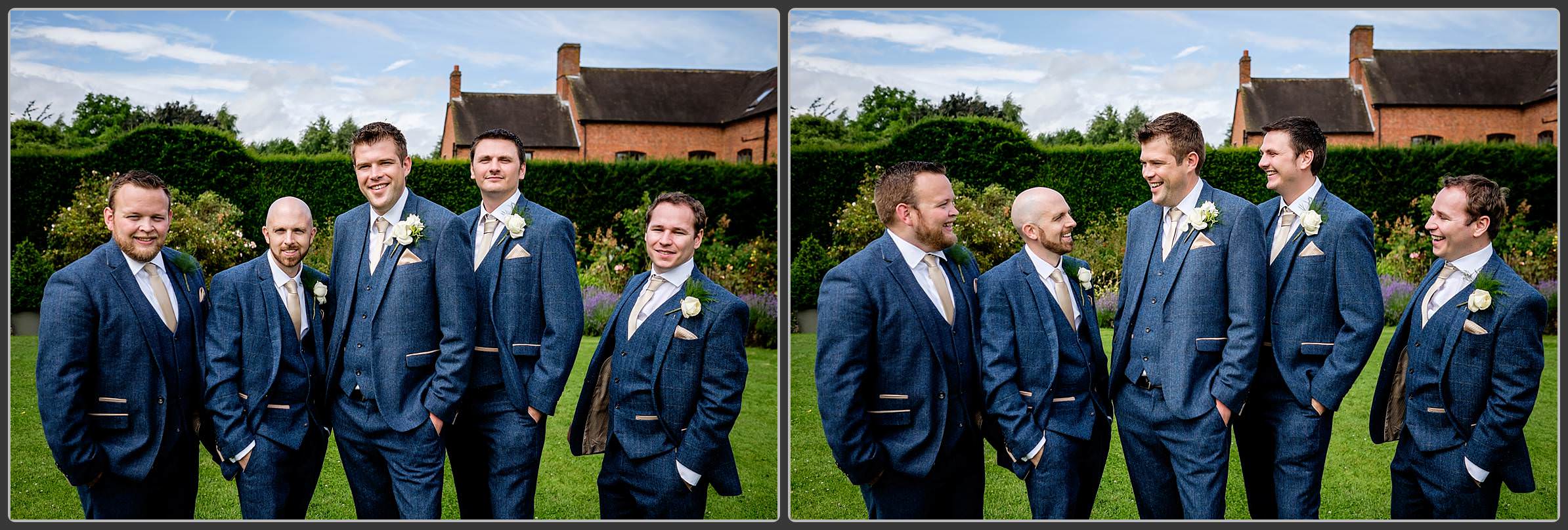 The groomsmen at Alveston Pastures farm